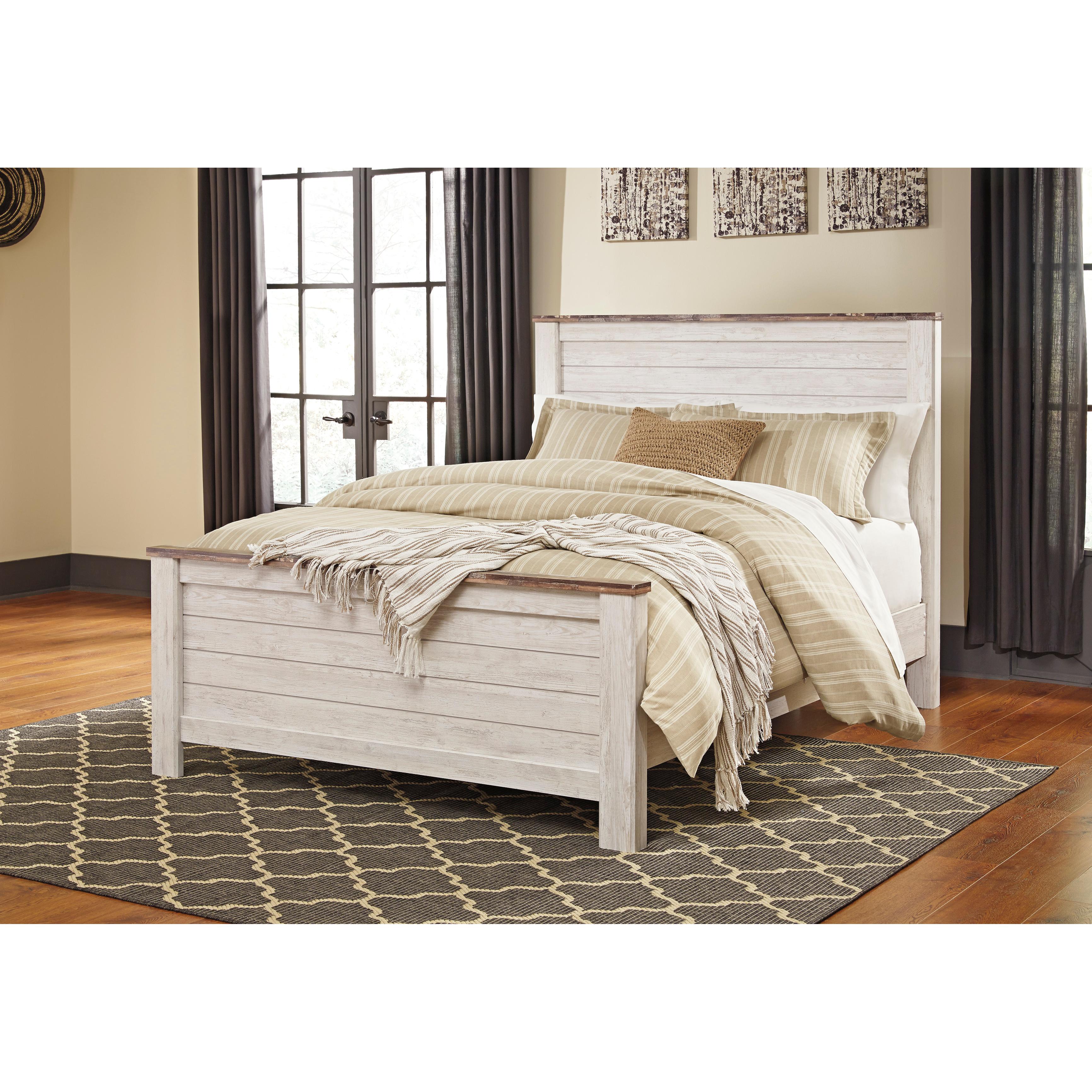 Signature Design by Ashley Willowton B267B9 5 pc Queen Panel Bedroom Set IMAGE 2