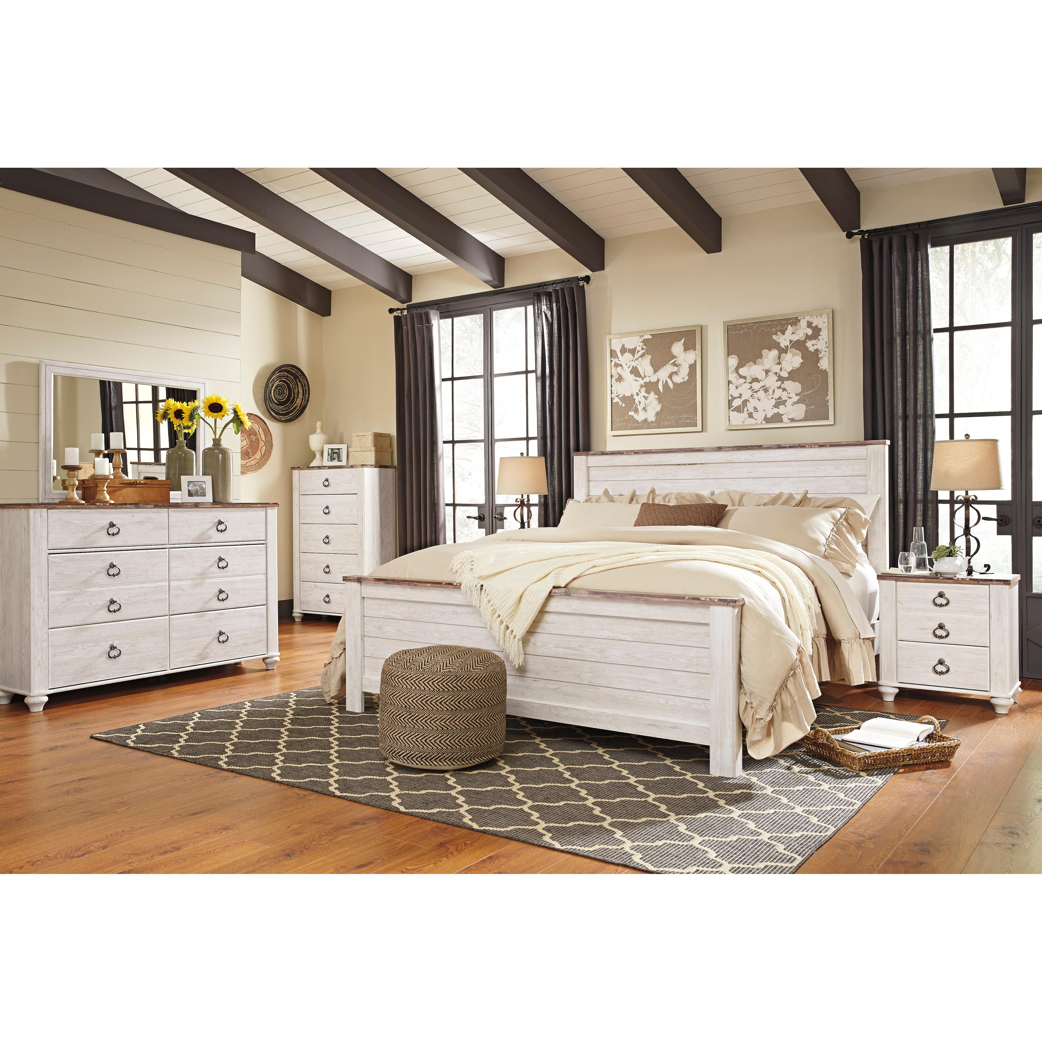 Signature Design by Ashley Willowton B267 5 pc King Panel Bedroom Set IMAGE 1