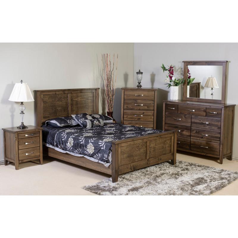 Mako Wood Furniture Scarlet King Panel Bed 4100-K-HB/FB/R/SLT IMAGE 2