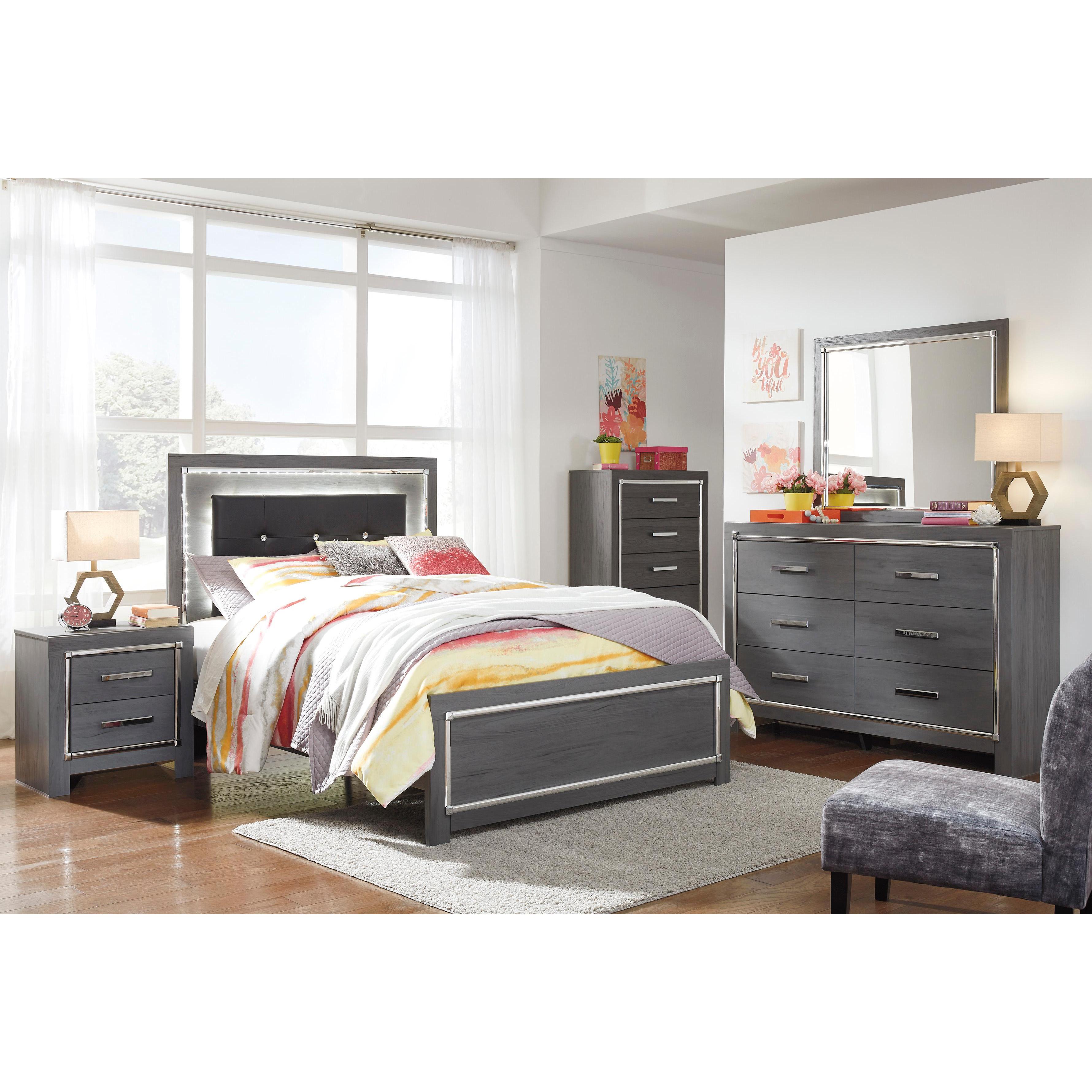Signature Design by Ashley Lodanna B214B22 6 pc Full Panel Bedroom Set IMAGE 1