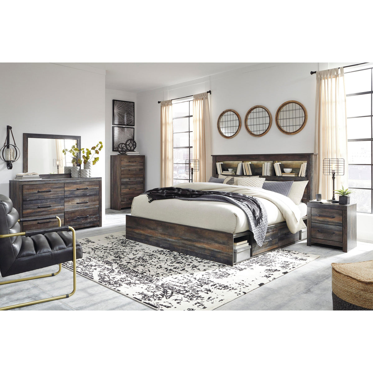 Signature Design by Ashley Drystan B211B119 10 pc King Panel Storage Bedroom Set IMAGE 1