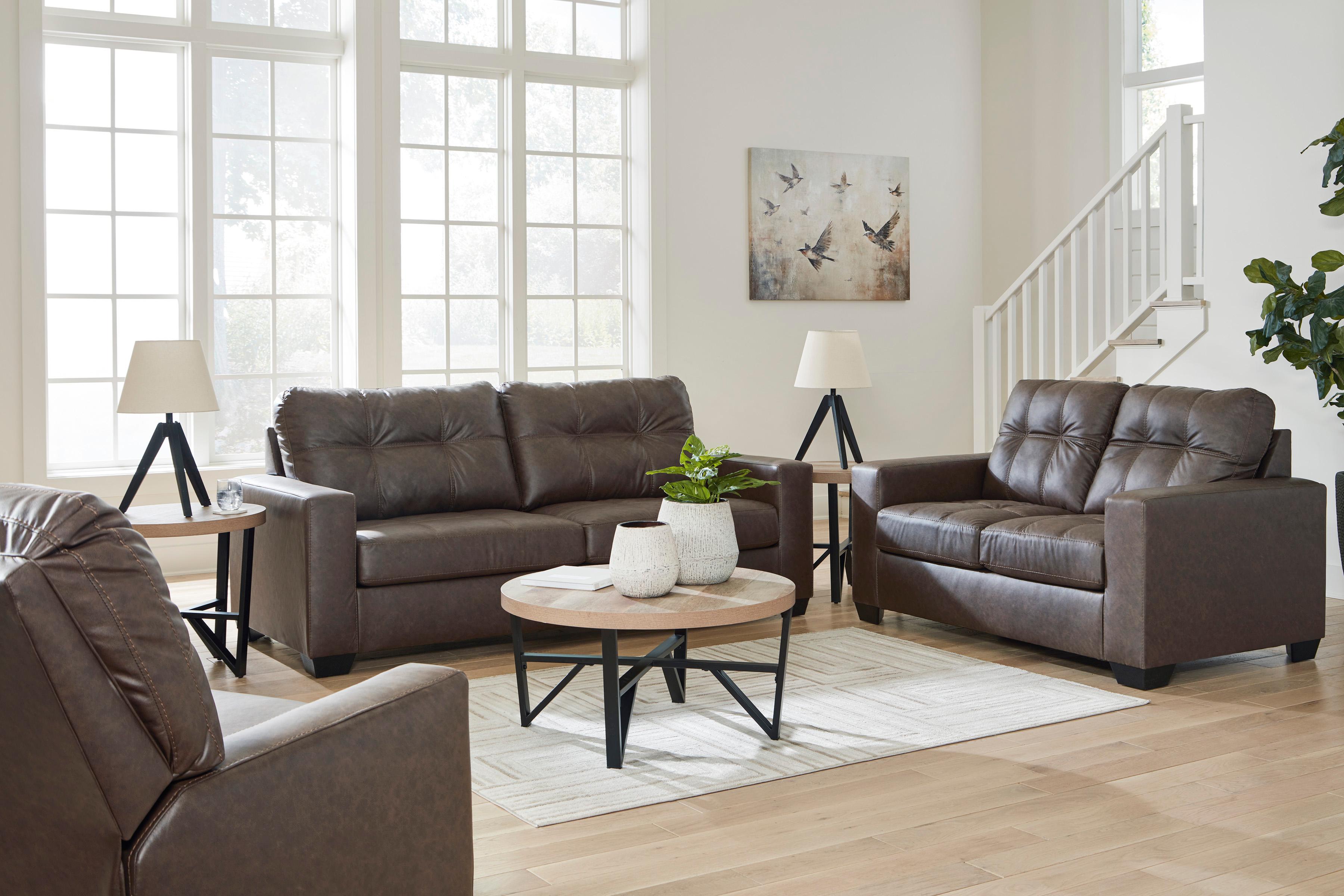 Benchcraft Barlin Mills 17003U2 3 pc Sofa, Loveseat and Recliner Set IMAGE 2