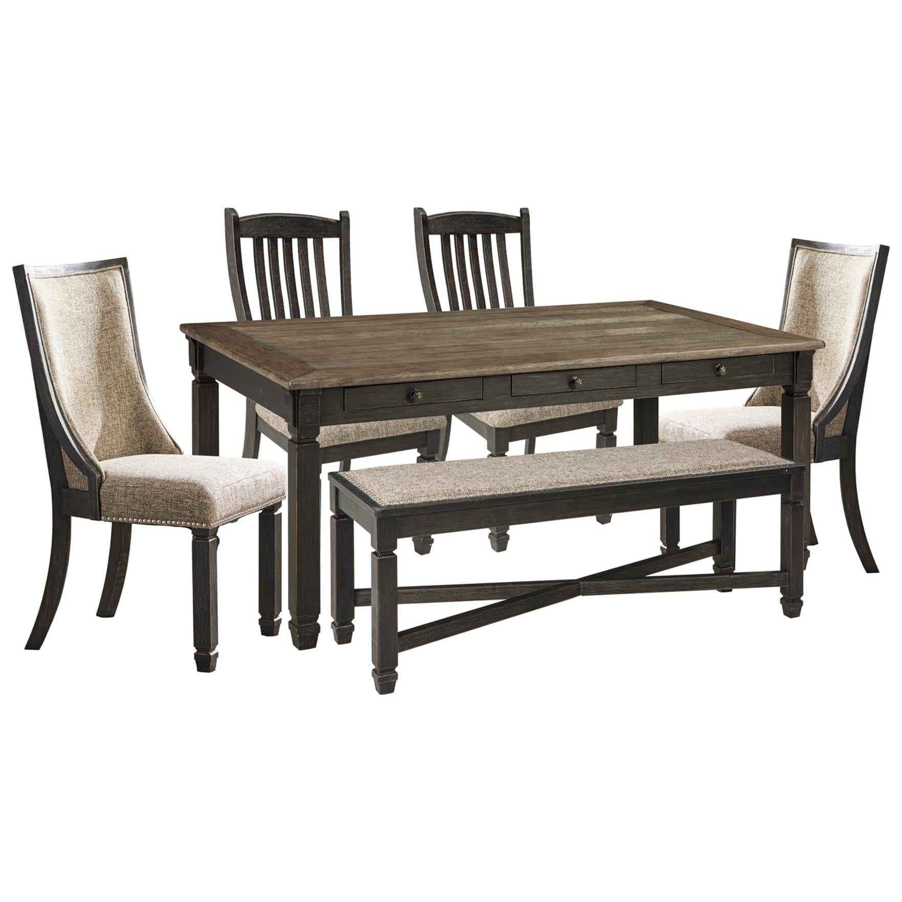 Signature Design by Ashley Tyler Creek D736D6 6 pc Dining Set IMAGE 1