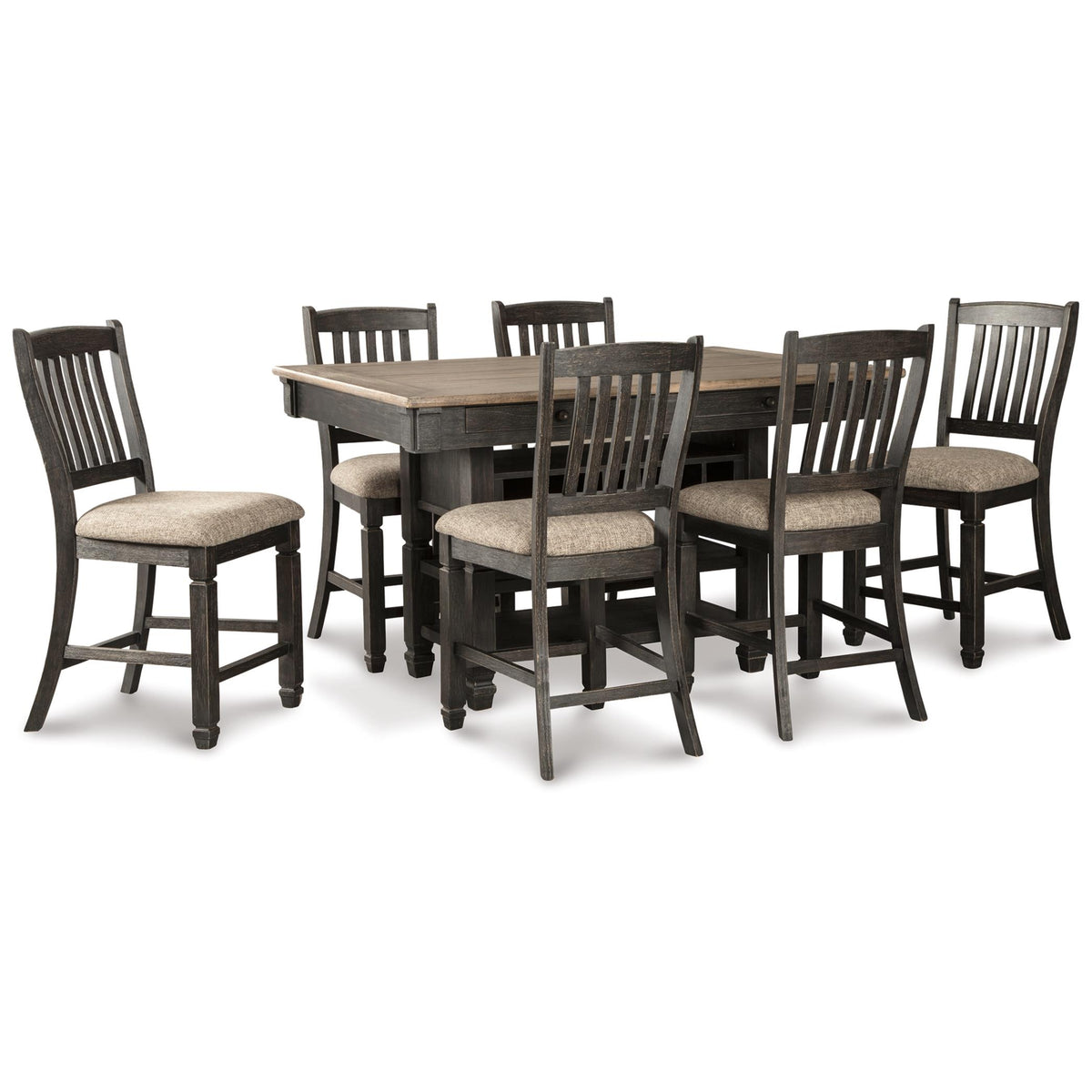 Signature Design by Ashley Tyler Creek D736D5 7 pc Counter Height Dining Set IMAGE 2