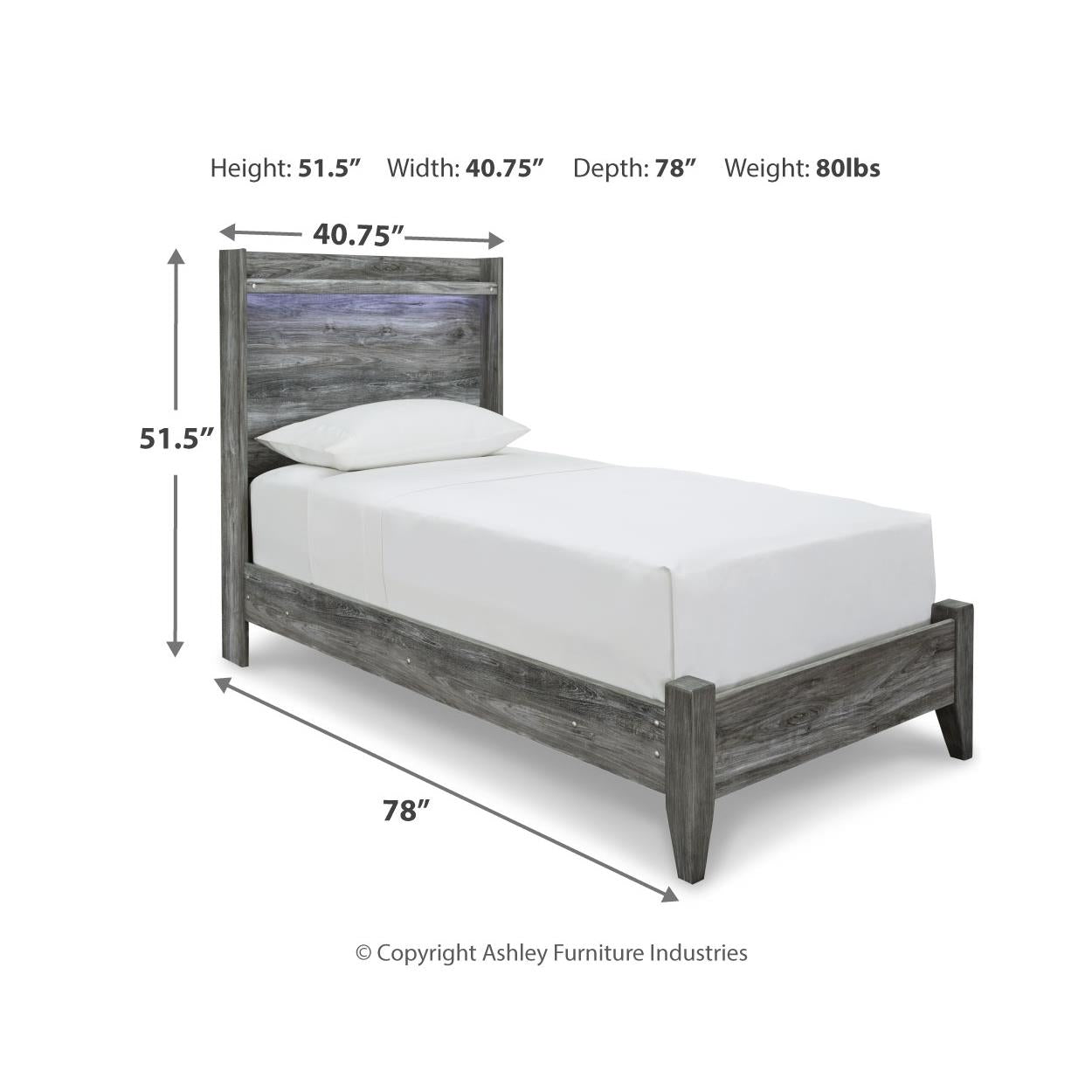 Signature Design by Ashley Baystorm B221B61 5 pc Twin Panel Bedroom Set IMAGE 9
