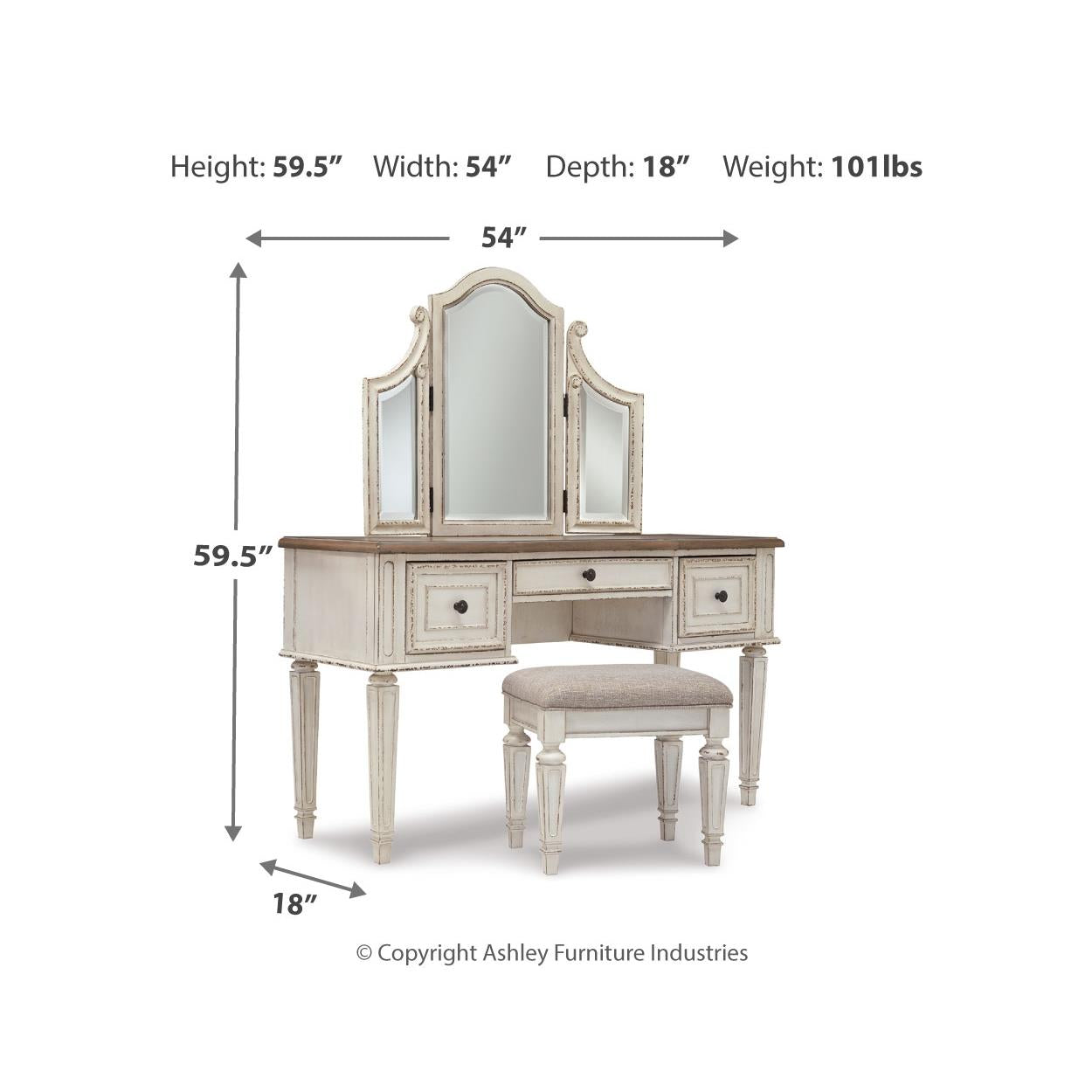Signature Design by Ashley Realyn B743B27 7 pc Full Panel Bedroom Set IMAGE 11