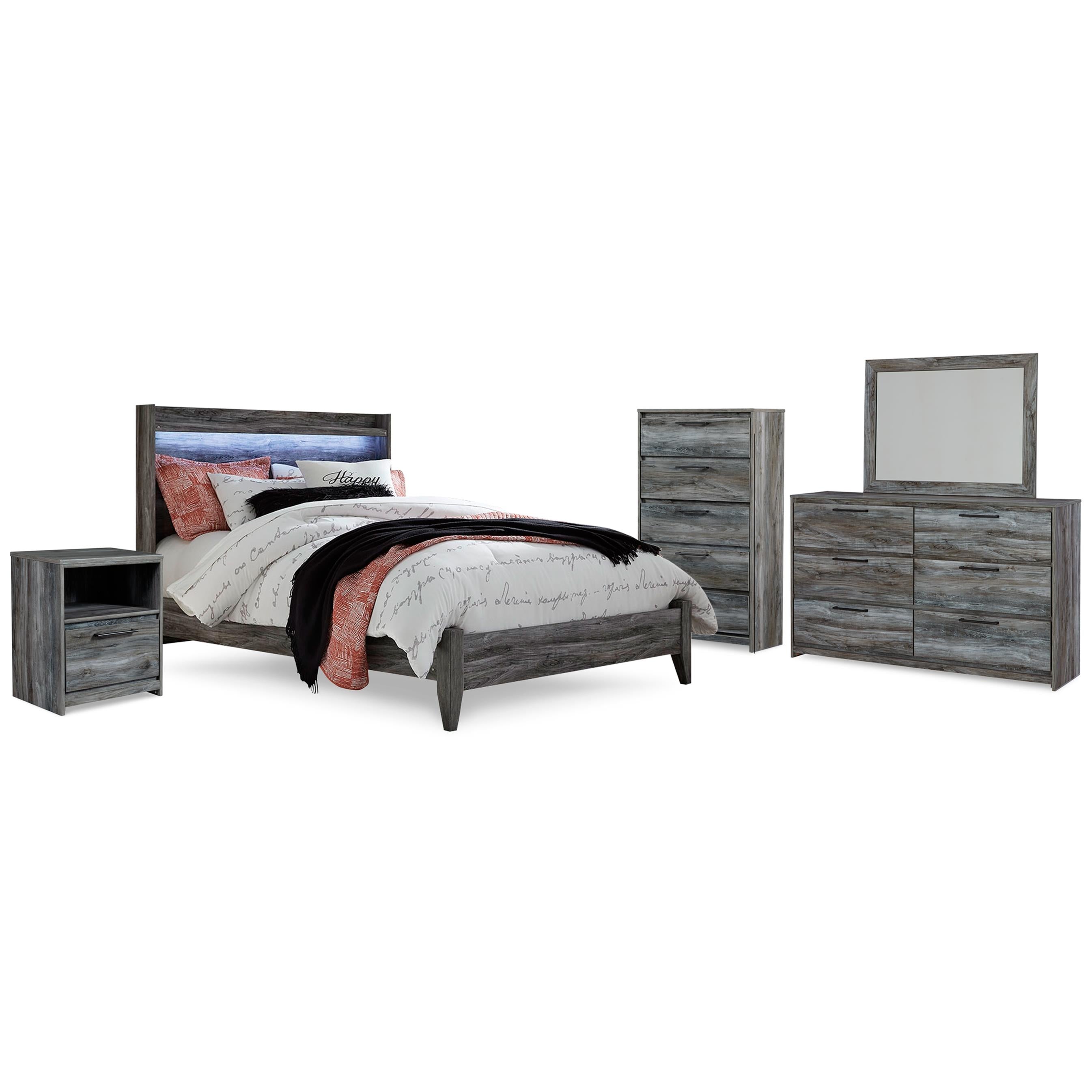 Signature Design by Ashley Baystorm B221B56 6 pc Queen Panel Bedroom Set IMAGE 1