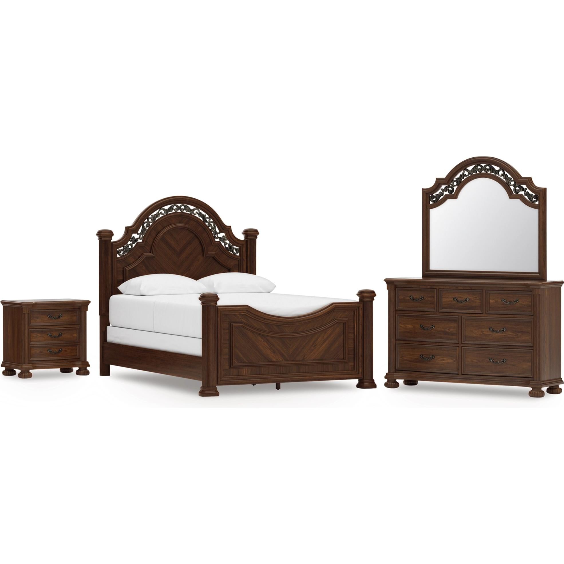 Signature Design by Ashley Lavinton B764B13 6 pc Queen Poster Bedroom Set IMAGE 1