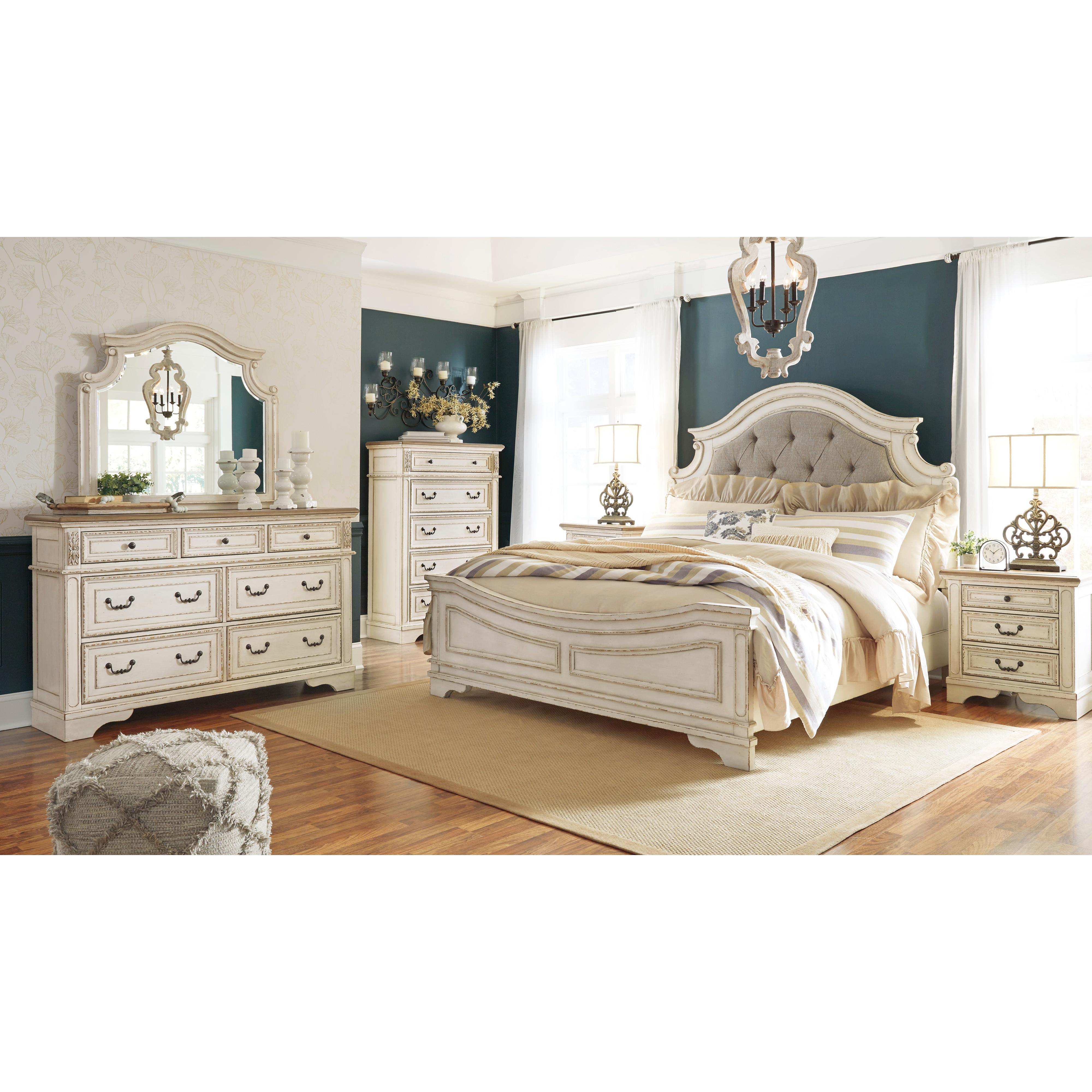 Signature Design by Ashley Realyn B743B48 8 pc King Upholstered Panel Bedroom Set IMAGE 1