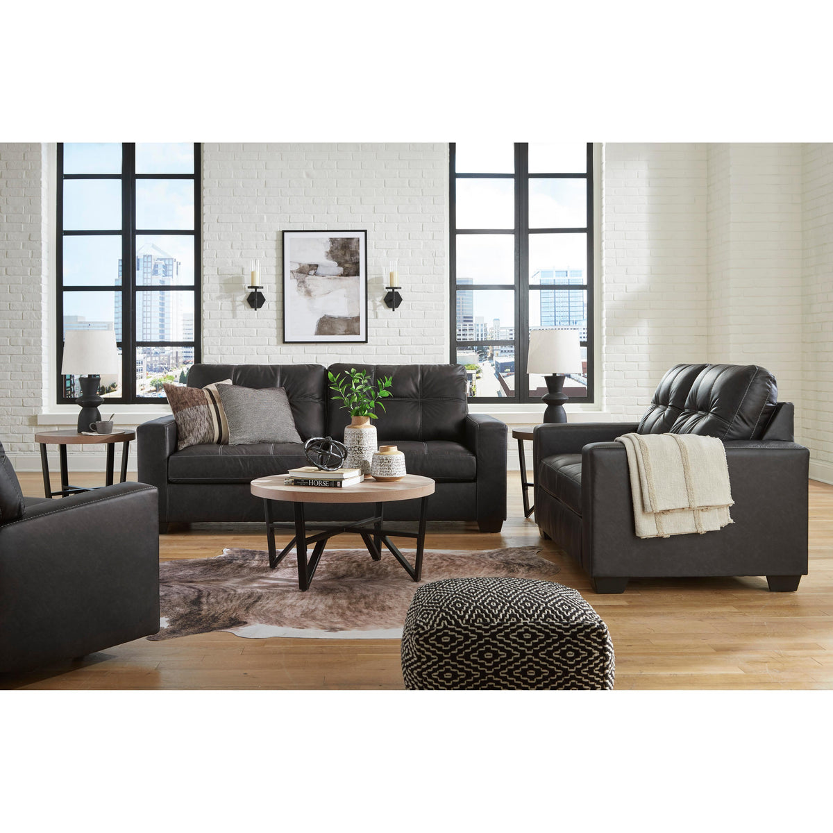Benchcraft Barlin Mills 17004U2 3 pc Sofa, Loveseat and Recliner Set IMAGE 2