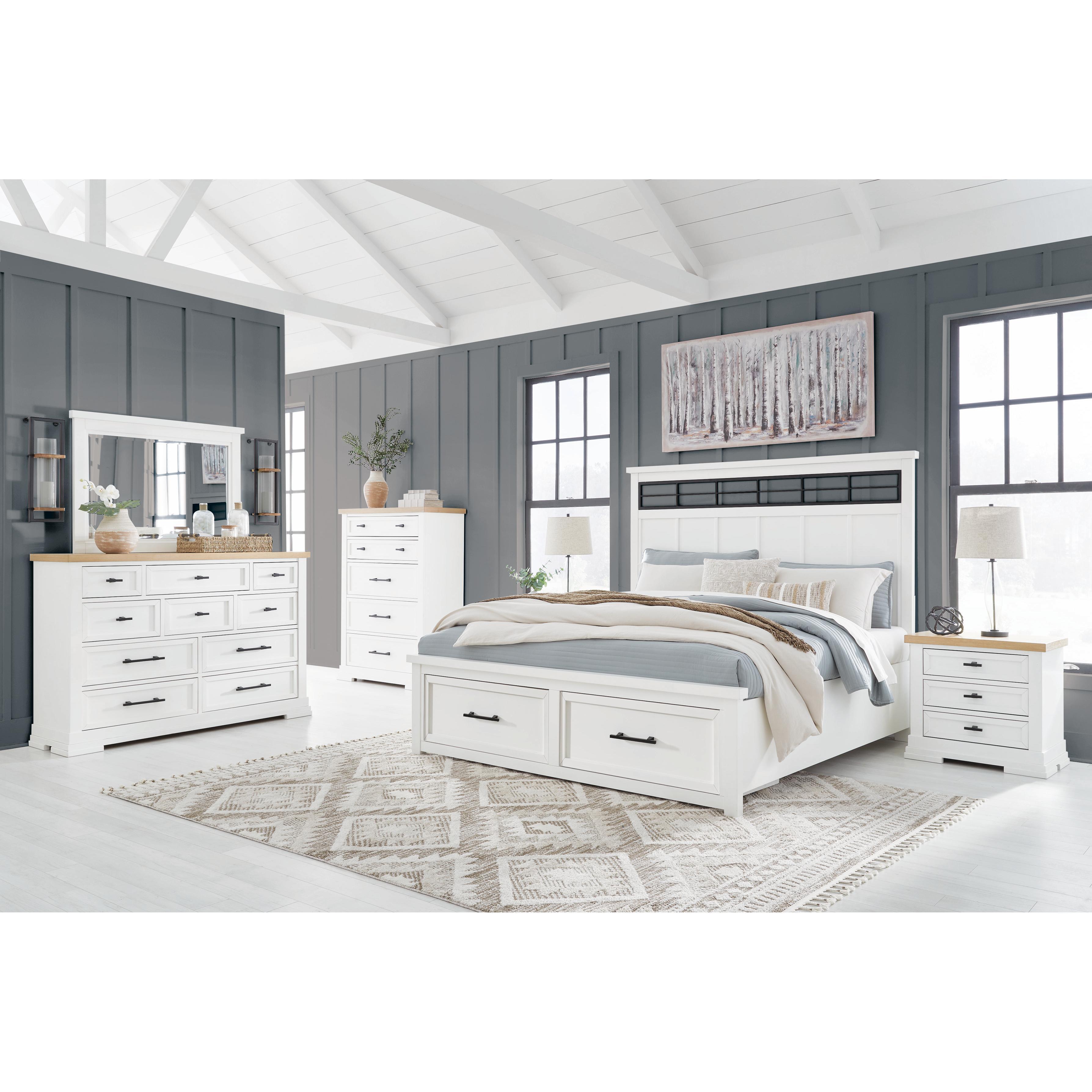 Benchcraft Ashbryn B844B9 6 pc King Panel Storage Bedroom Set IMAGE 1