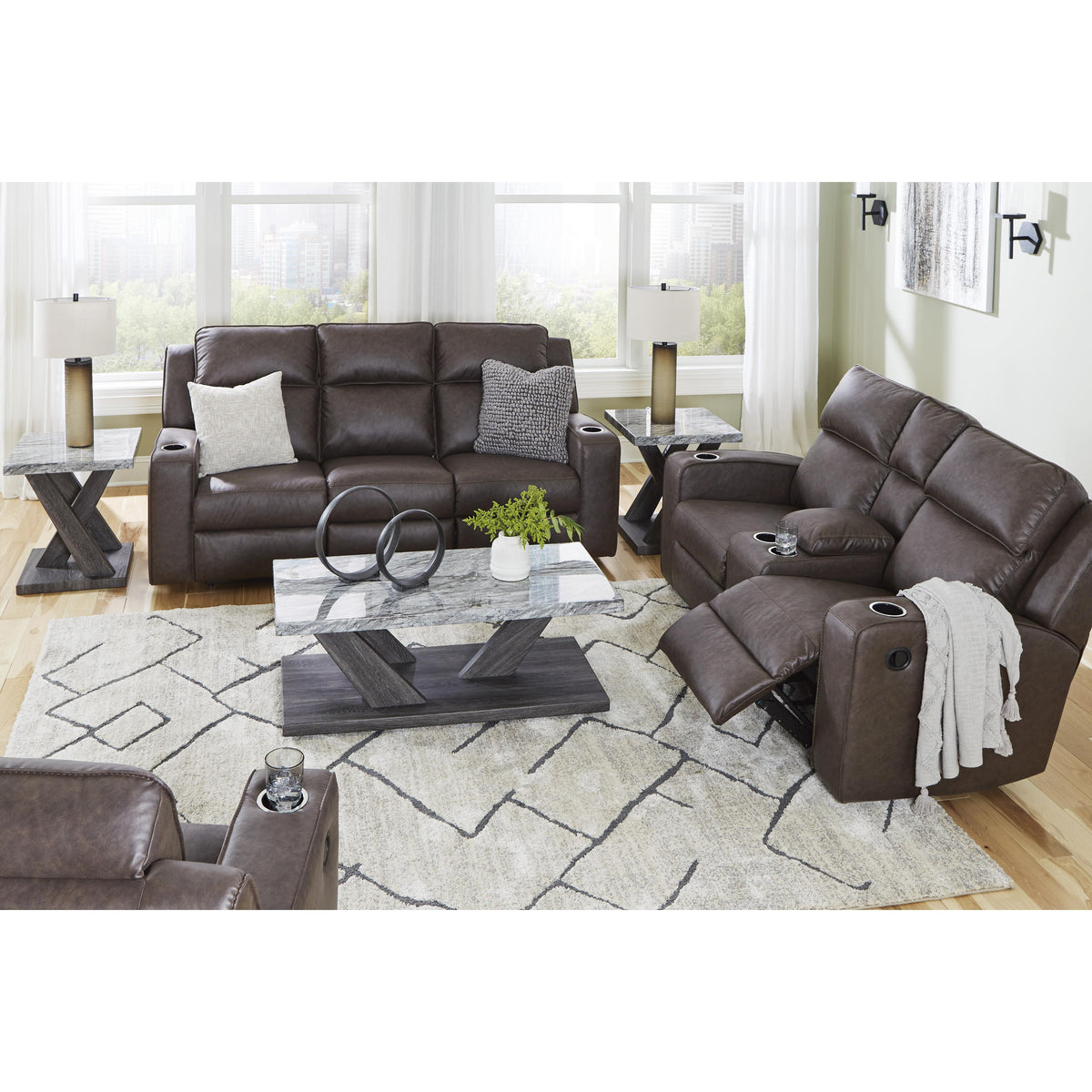 Signature Design by Ashley Lavenhorne 63306U2 3 pc Reclining Living Room Set IMAGE 4