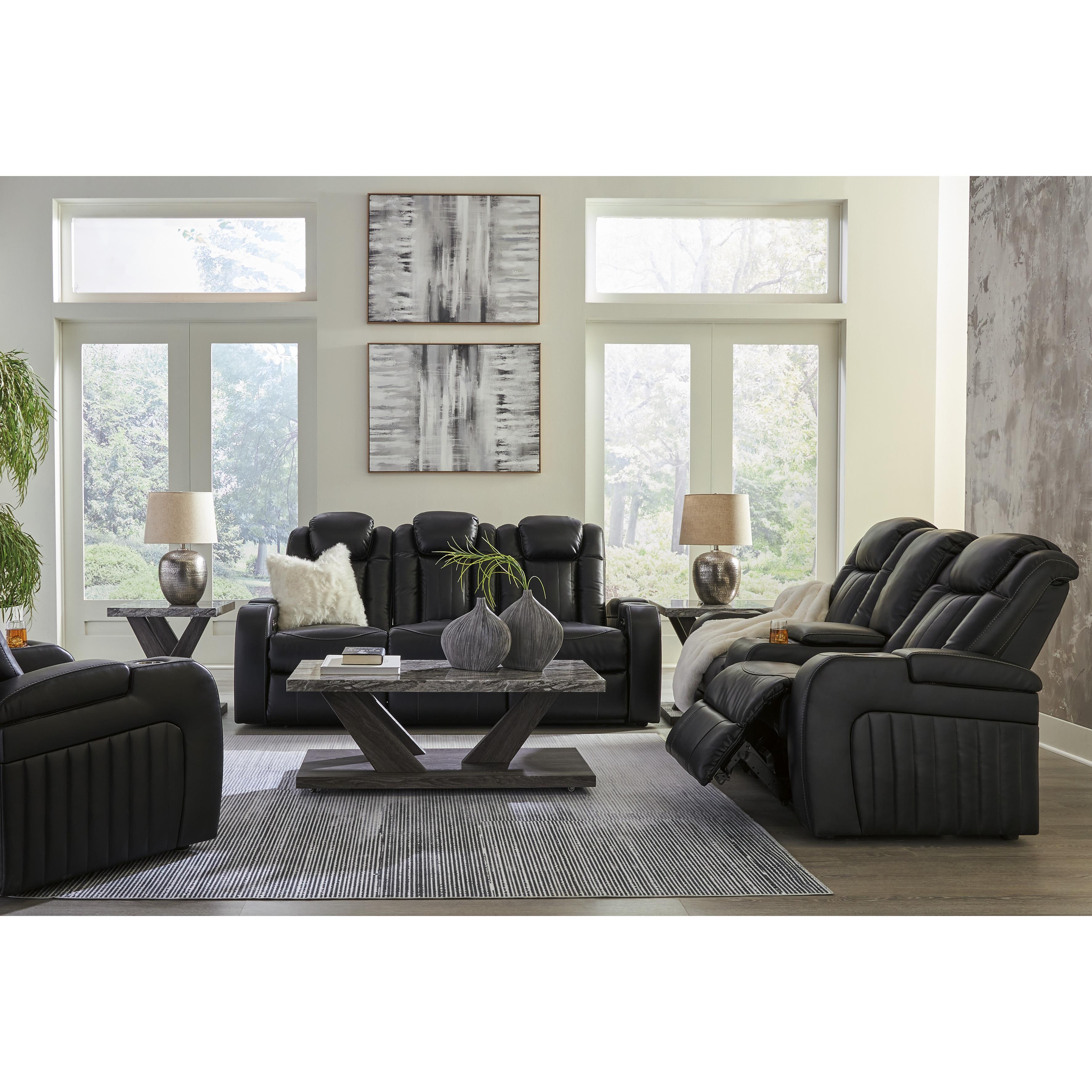 Signature Design by Ashley Caveman 90703U2 3 pc Power Reclining Living Room Set IMAGE 3