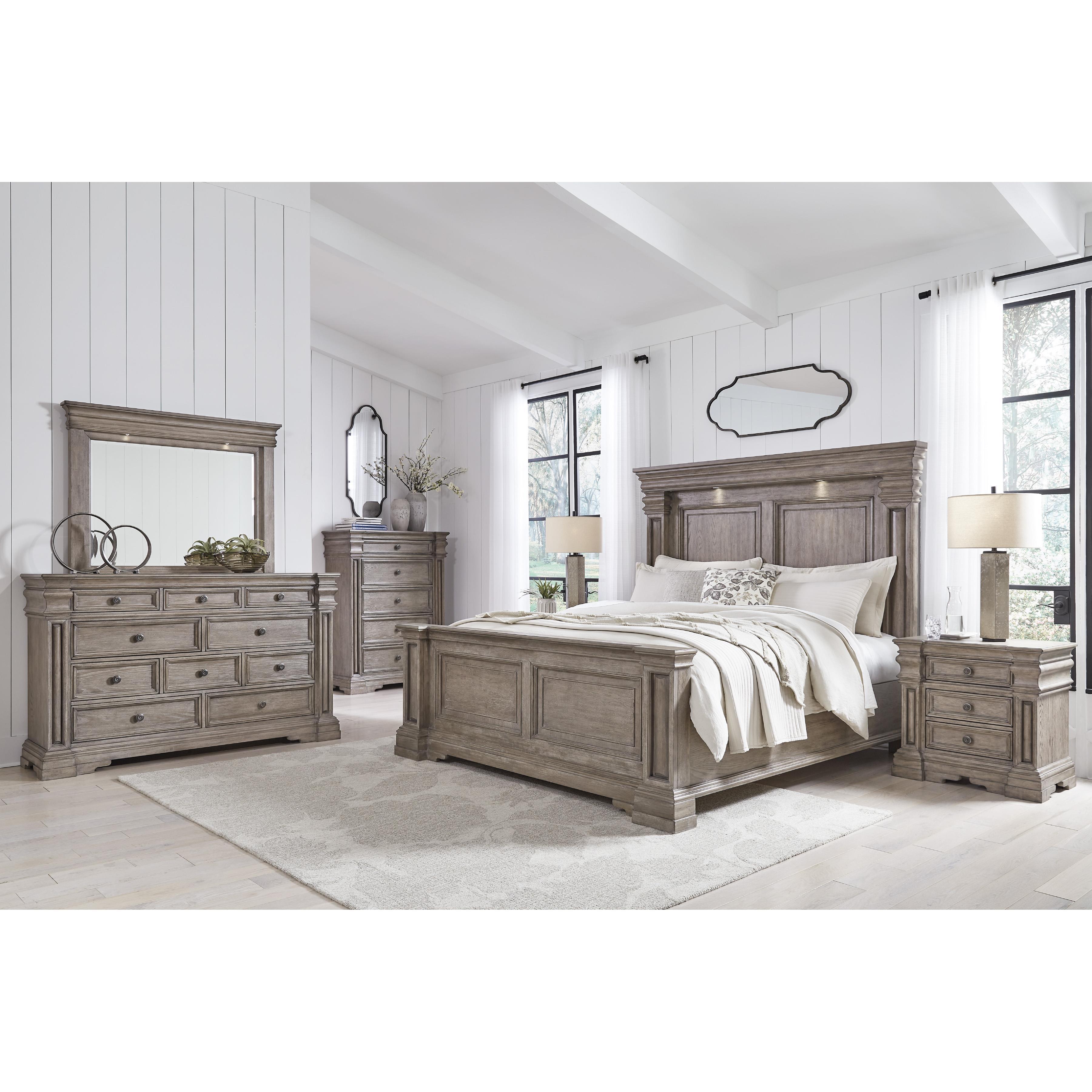 Signature Design by Ashley Blairhurst B916B9 6 pc King Panel Bedroom Set IMAGE 1
