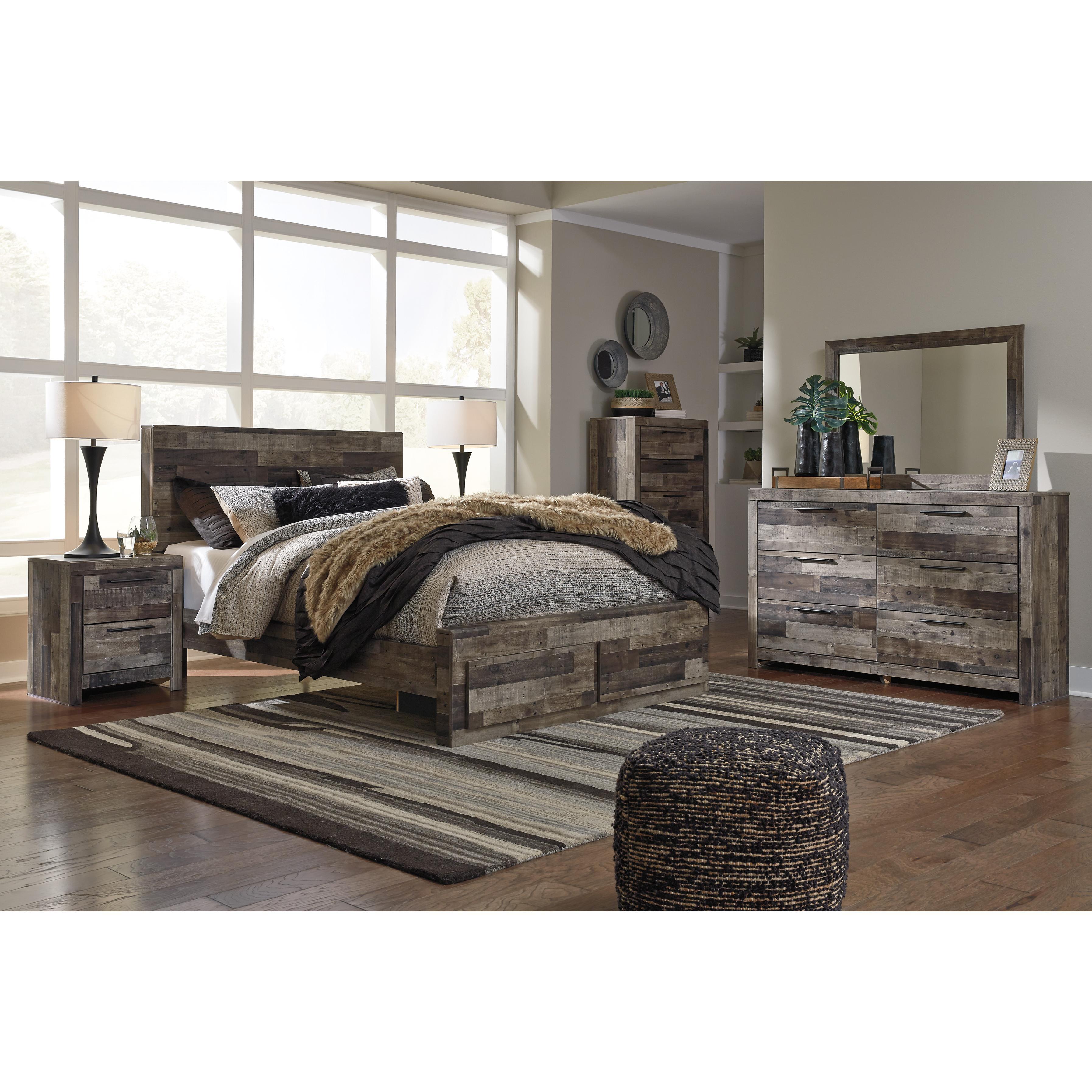 Benchcraft Derekson B200B84 6 pc Queen Panel Storage Bedroom Set IMAGE 1