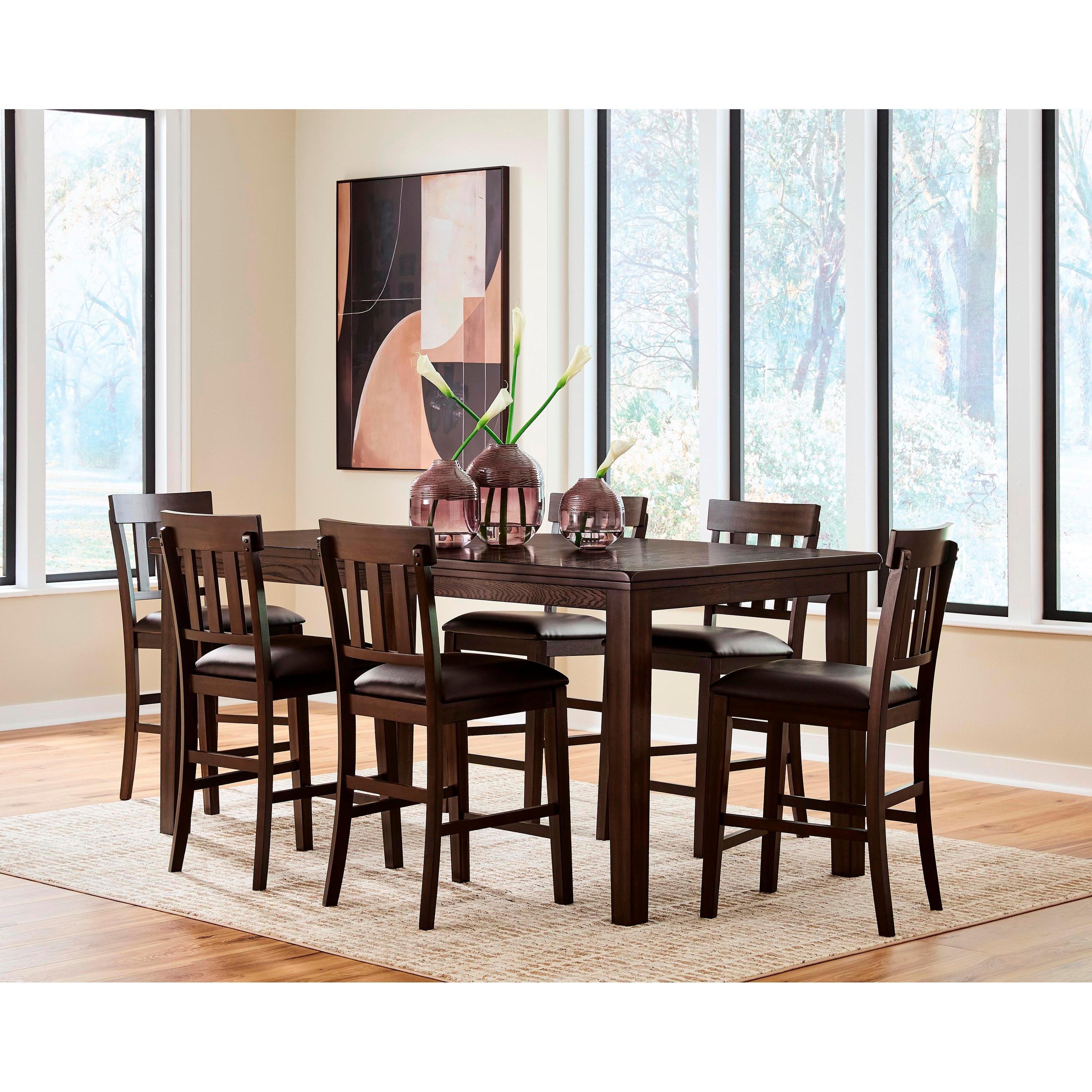 Signature Design by Ashley Haddigan D596 7 pc Counter Height Dining Set IMAGE 1