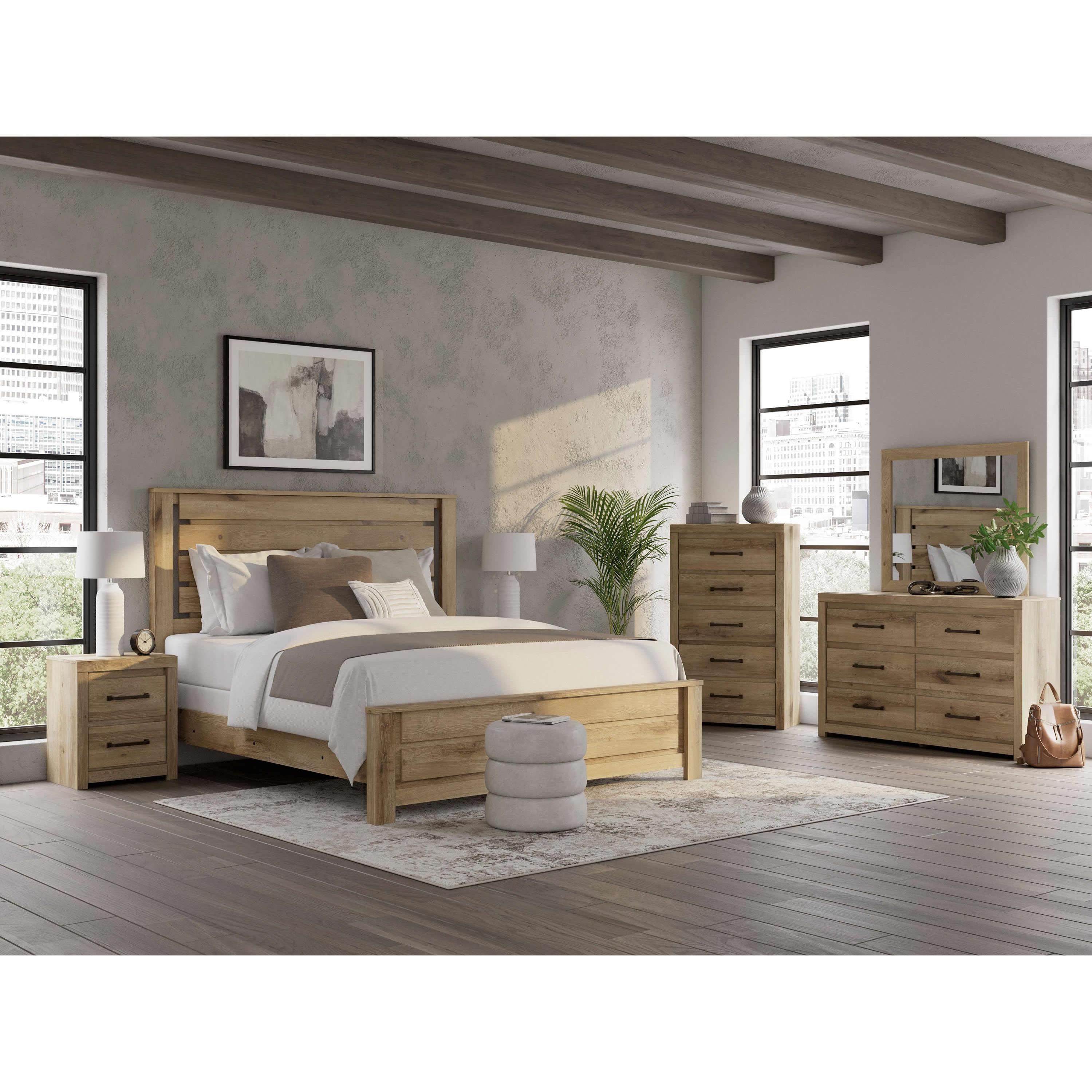 Benchcraft Brozmont B1045 8 pc Queen Panel Bedroom Set IMAGE 1