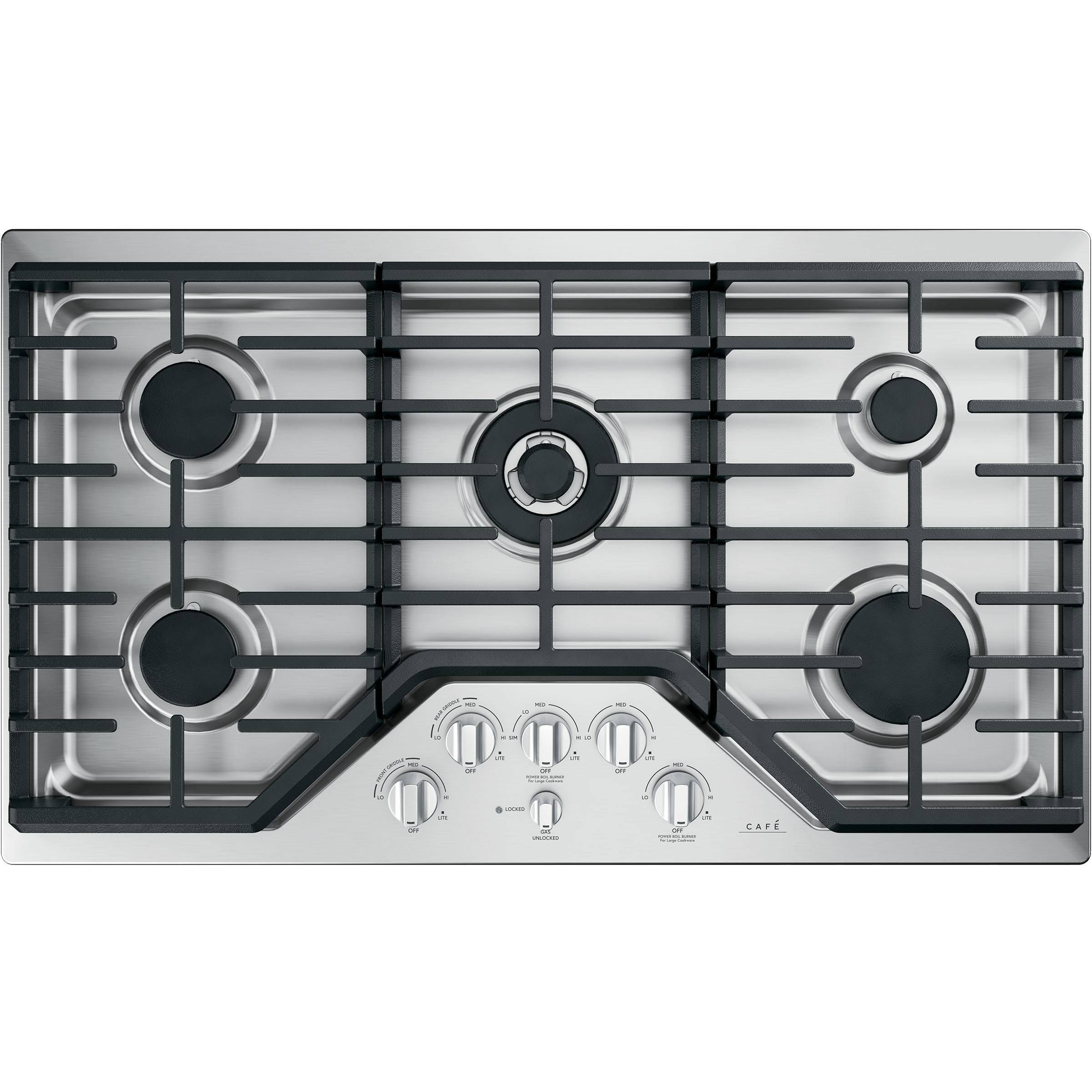 Café 36-inch Built-In Gas Cooktop CGP95362MS1 IMAGE 1