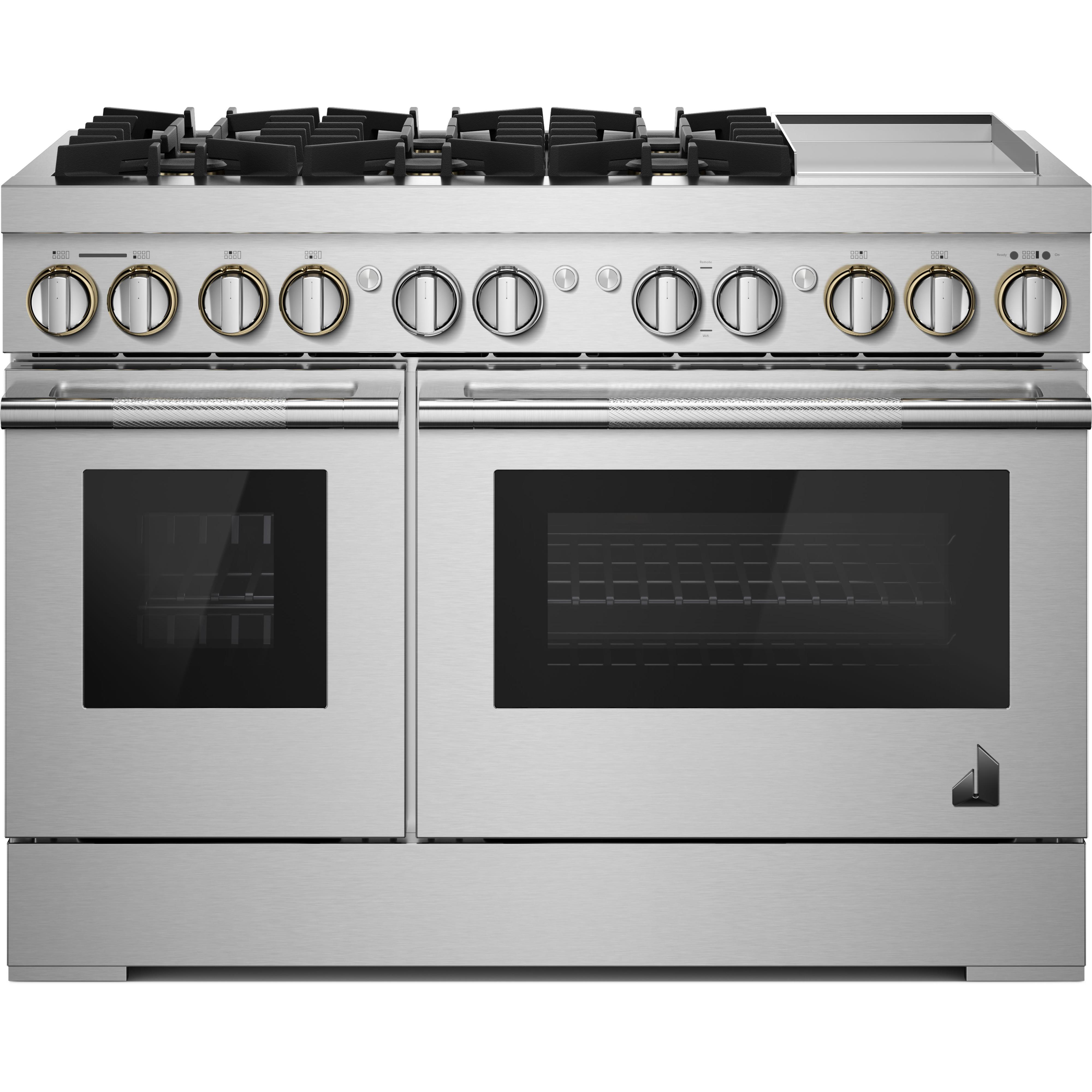 JennAir Rise 48-inch Professional-Style Dual-Fuel Range with Chrome-Infused Griddle JDRP548HL IMAGE 1