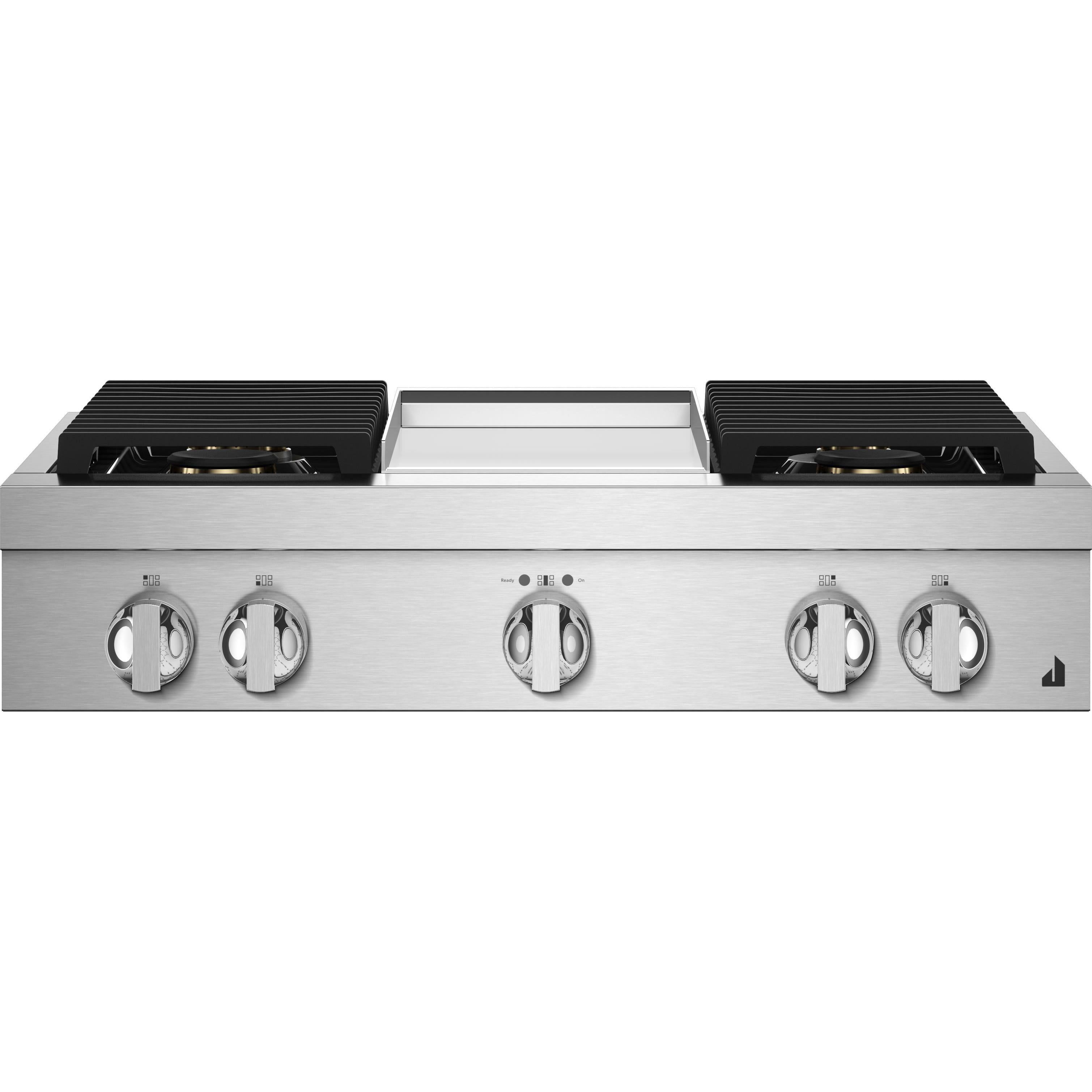 JennAir Noir 36-inch Gas Rangetop with Chrome-Infused Griddle JGCP536HM IMAGE 1