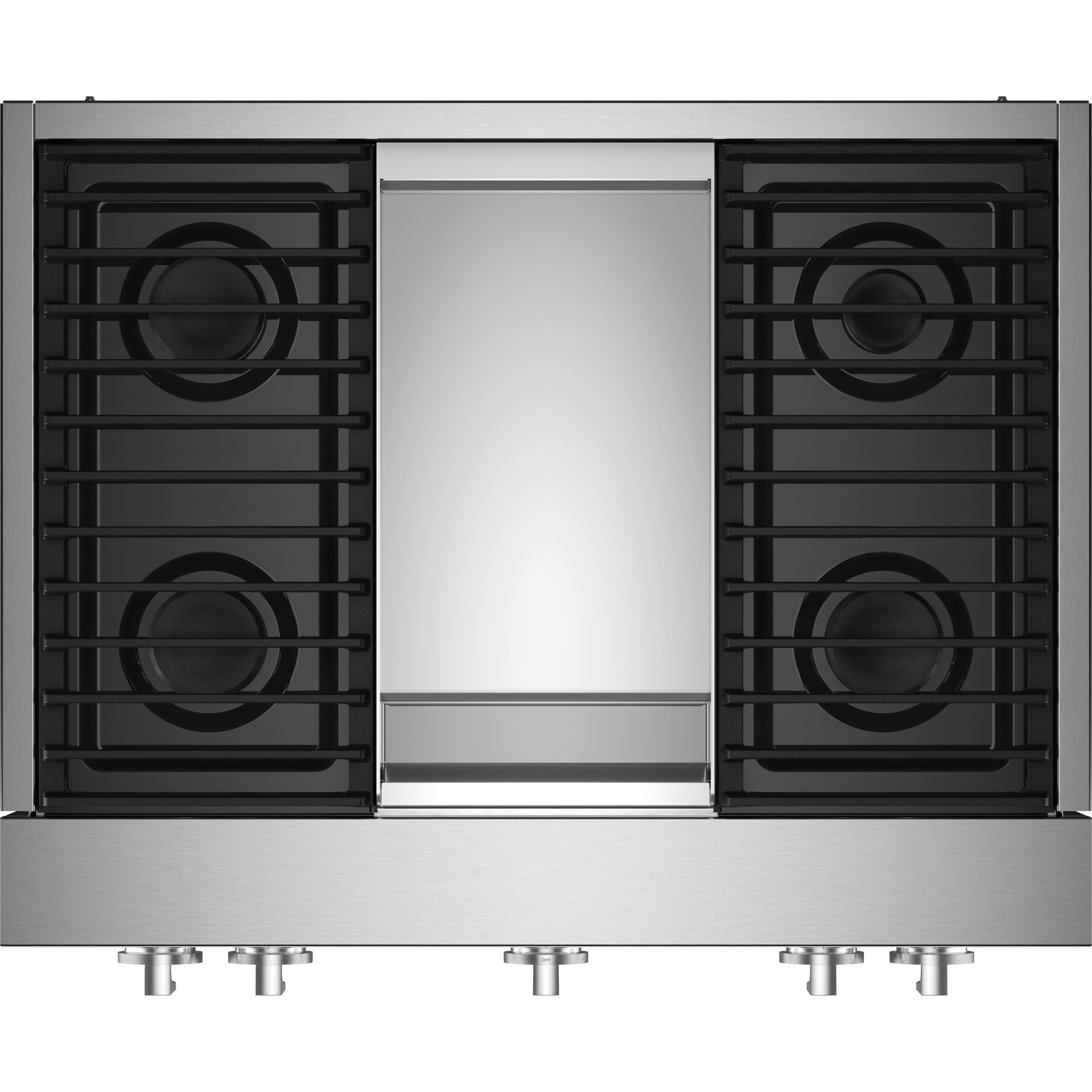 JennAir Noir 36-inch Gas Rangetop with Chrome-Infused Griddle JGCP536HM IMAGE 2