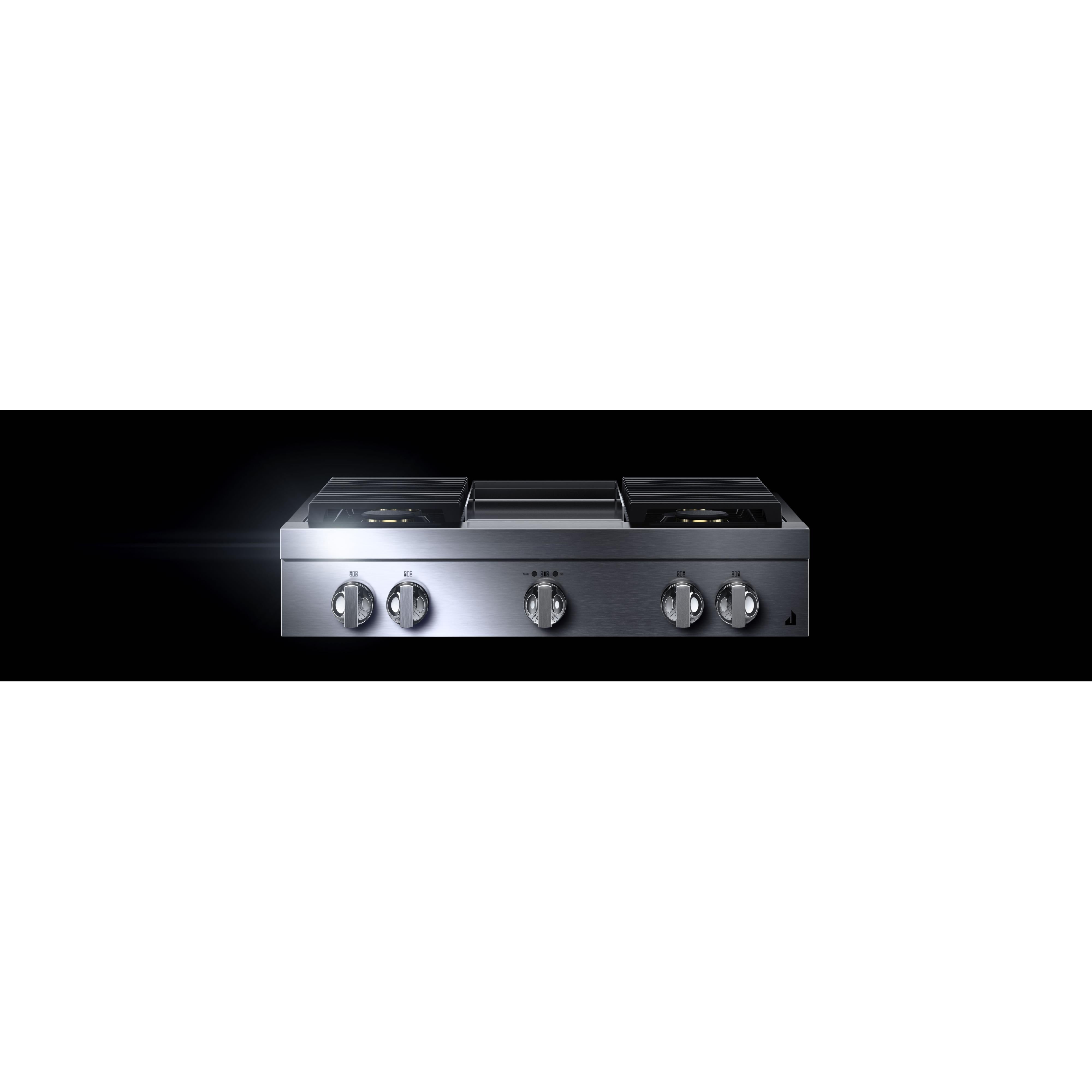 JennAir Noir 36-inch Gas Rangetop with Chrome-Infused Griddle JGCP536HM IMAGE 3