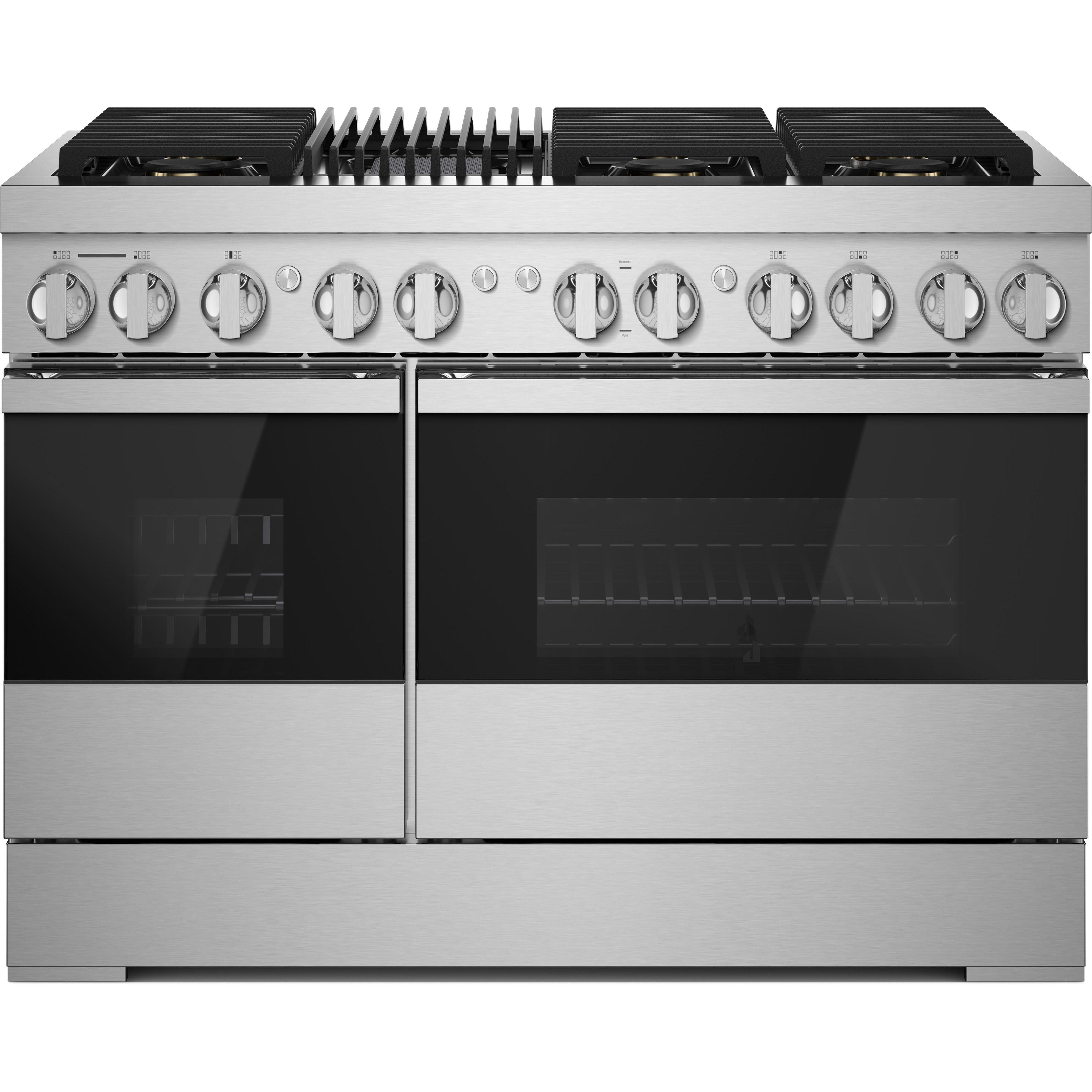 JennAir Noir 48-inch Professional-Style Dual-Fuel Range with Gas Grill JDRP648HM IMAGE 1