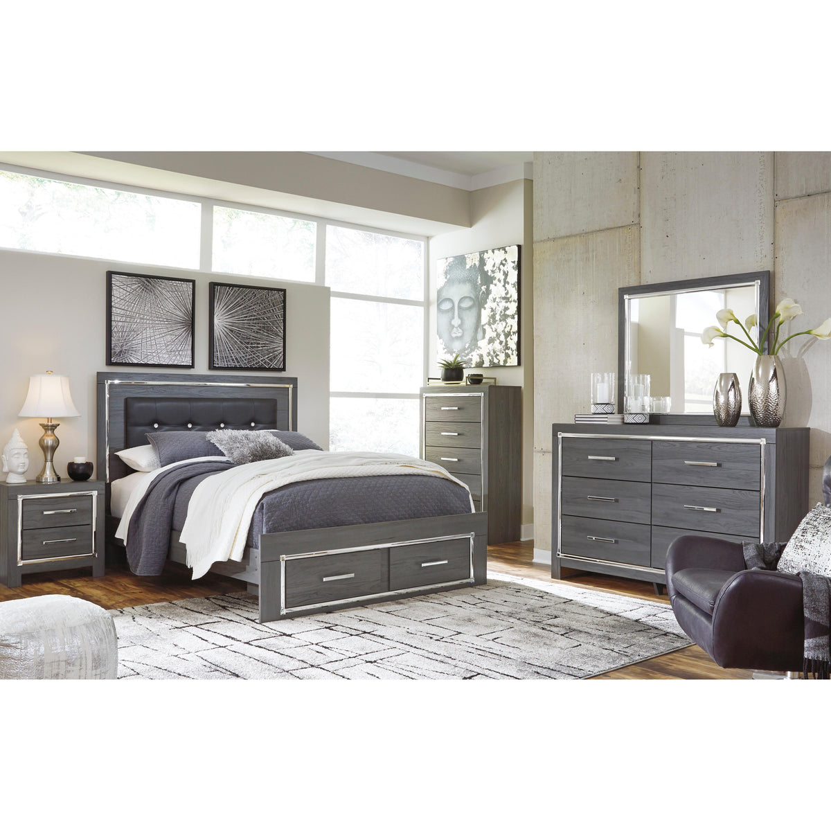 Signature Design by Ashley Lodanna Queen Panel Bed with Storage B214-57/B214-54S/B214-96 IMAGE 9