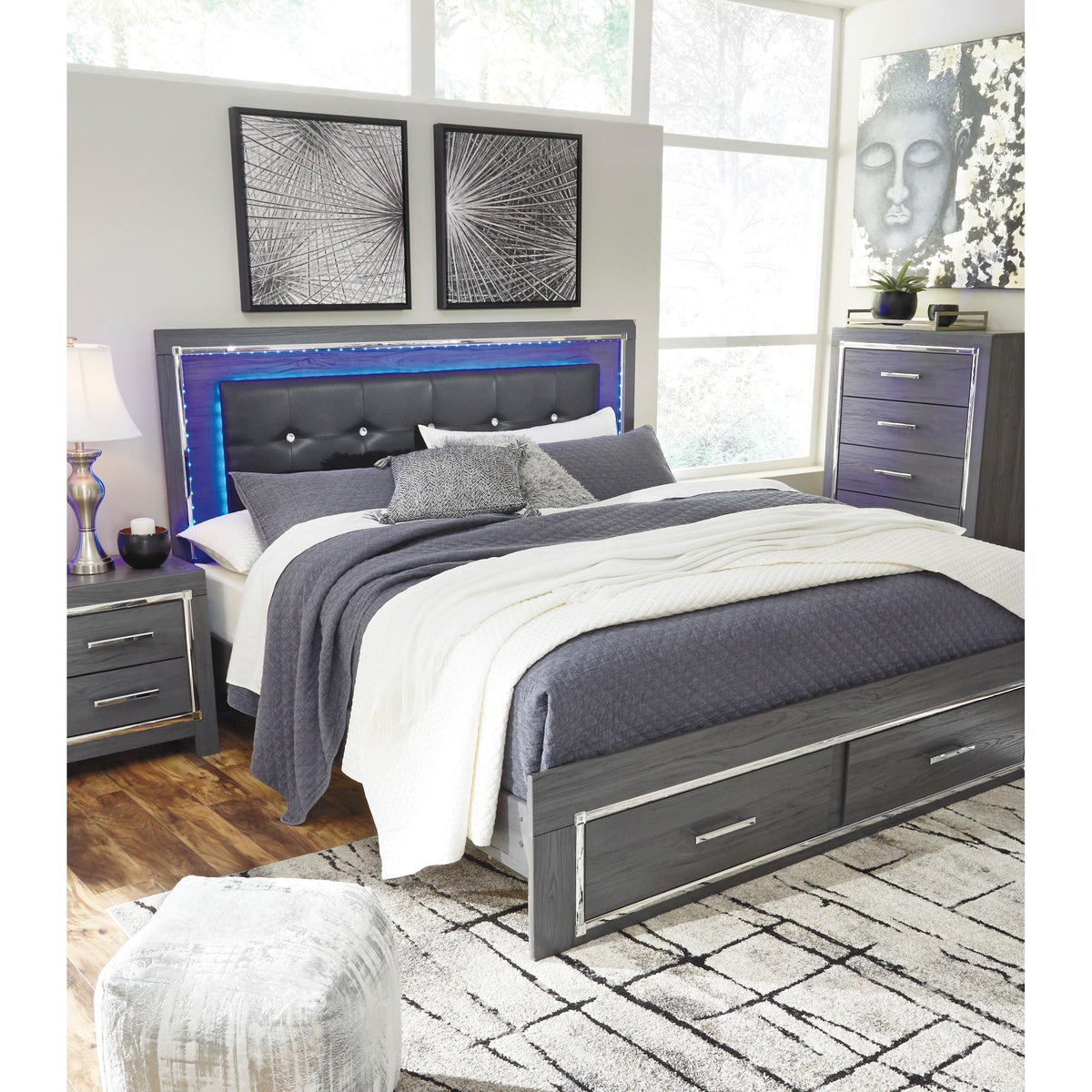 Signature Design by Ashley Lodanna King Panel Bed with Storage B214-58/B214-56S/B214-97 IMAGE 10