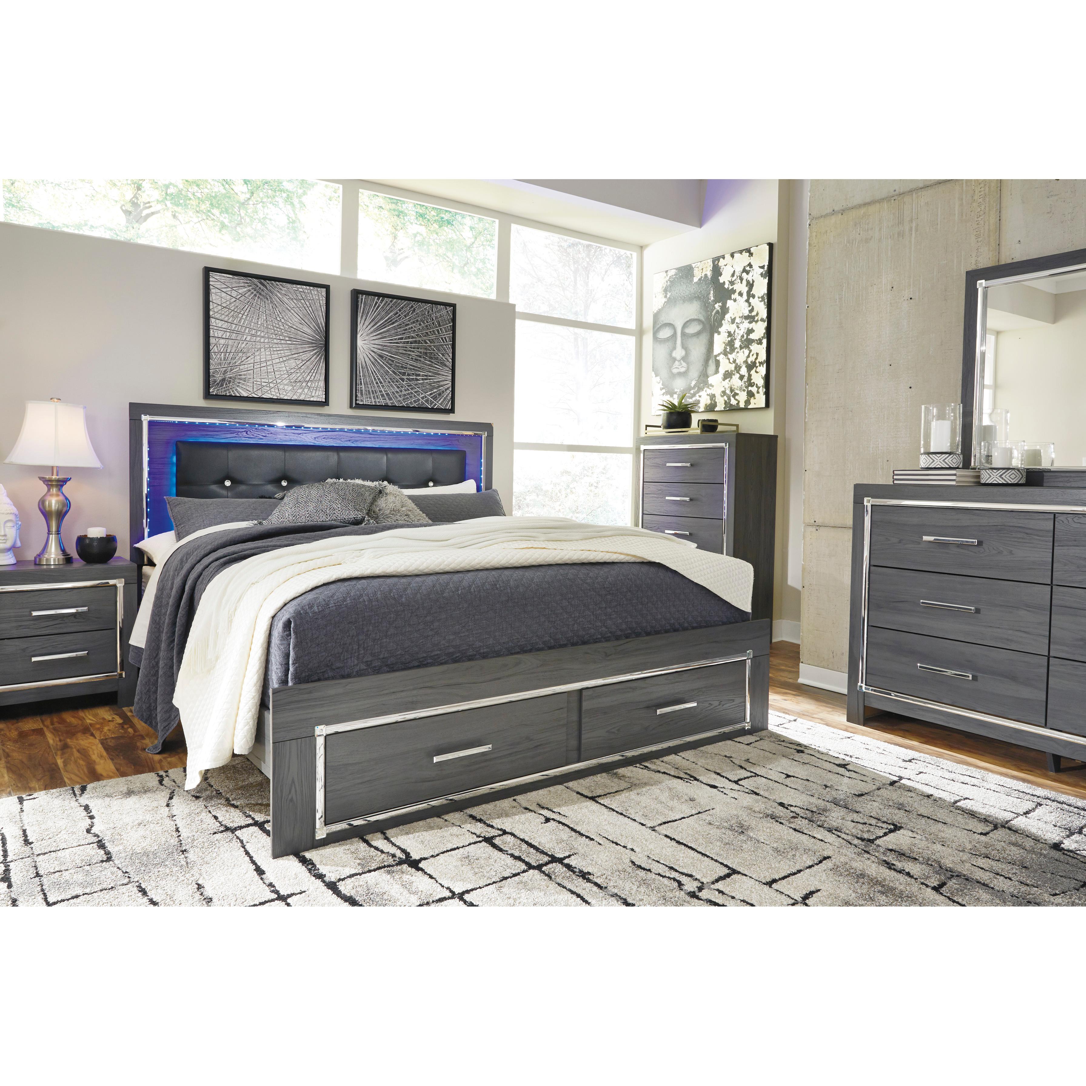 Signature Design by Ashley Lodanna King Panel Bed with Storage B214-58/B214-56S/B214-97 IMAGE 11