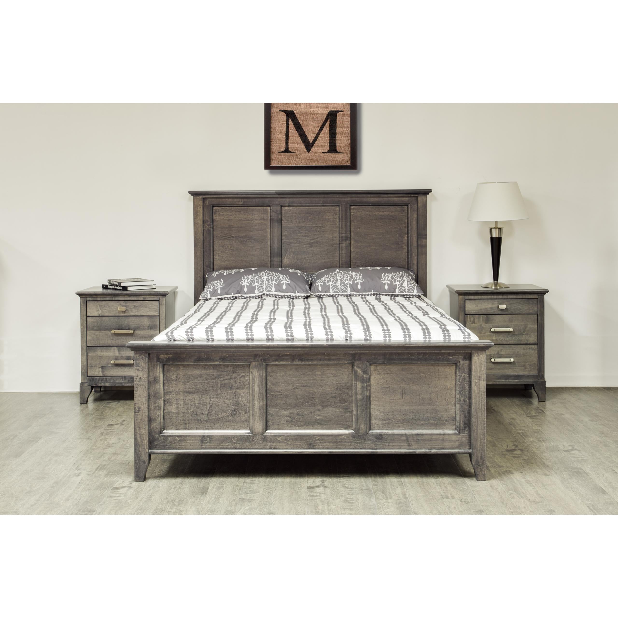 Mako Solid Wood Furniture Acer M-5800-Q Queen Panel Bed - Slate IMAGE 4