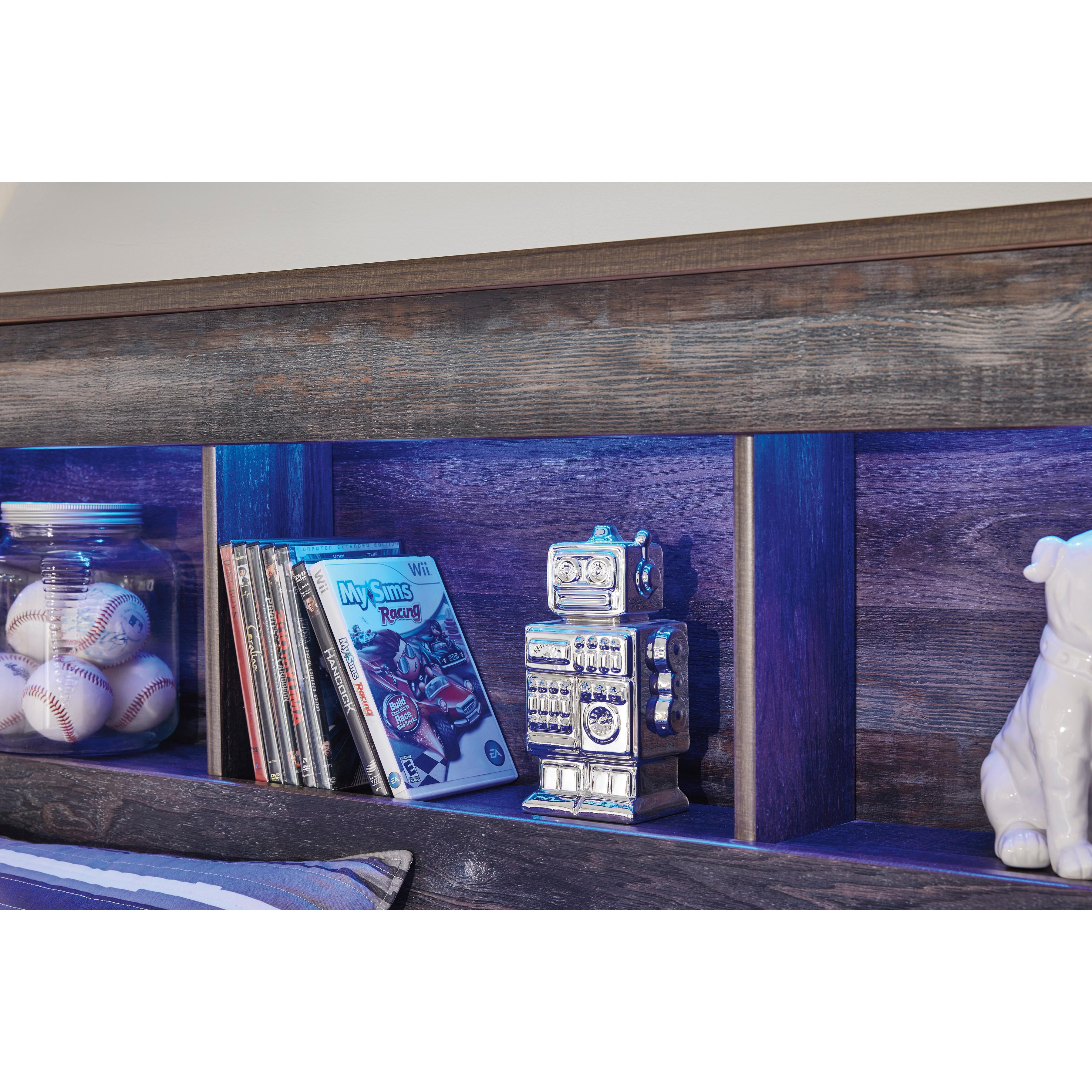 Signature Design by Ashley Drystan B211B44 Full Bookcase Bed with 2 Storage Drawers IMAGE 4