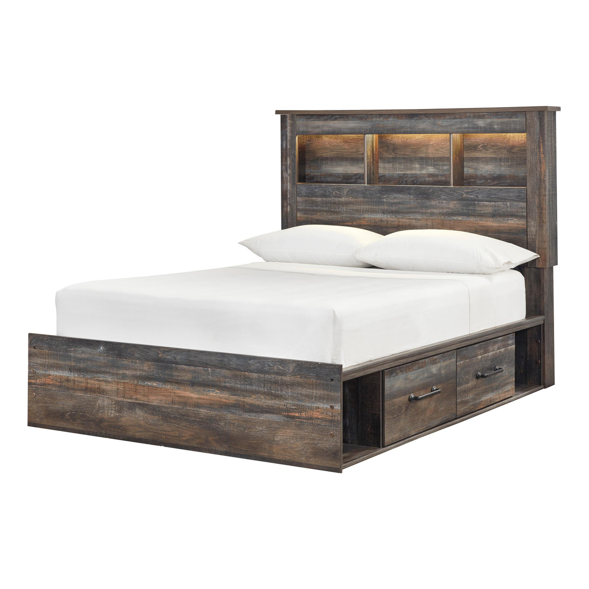 Signature Design by Ashley Drystan B211B45 Full Bookcase Bed with 4 Storage Drawers IMAGE 1