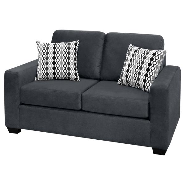 Elite Sofa Designs Nordel Stationary Fabric Loveseat Nordel Loveseat - Pebble Charcoal IMAGE 3