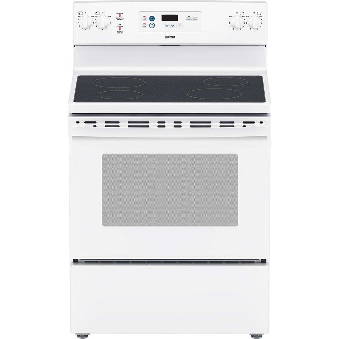 Moffat 30-inch Freestanding Electric Range MCBS585DNWW IMAGE 1