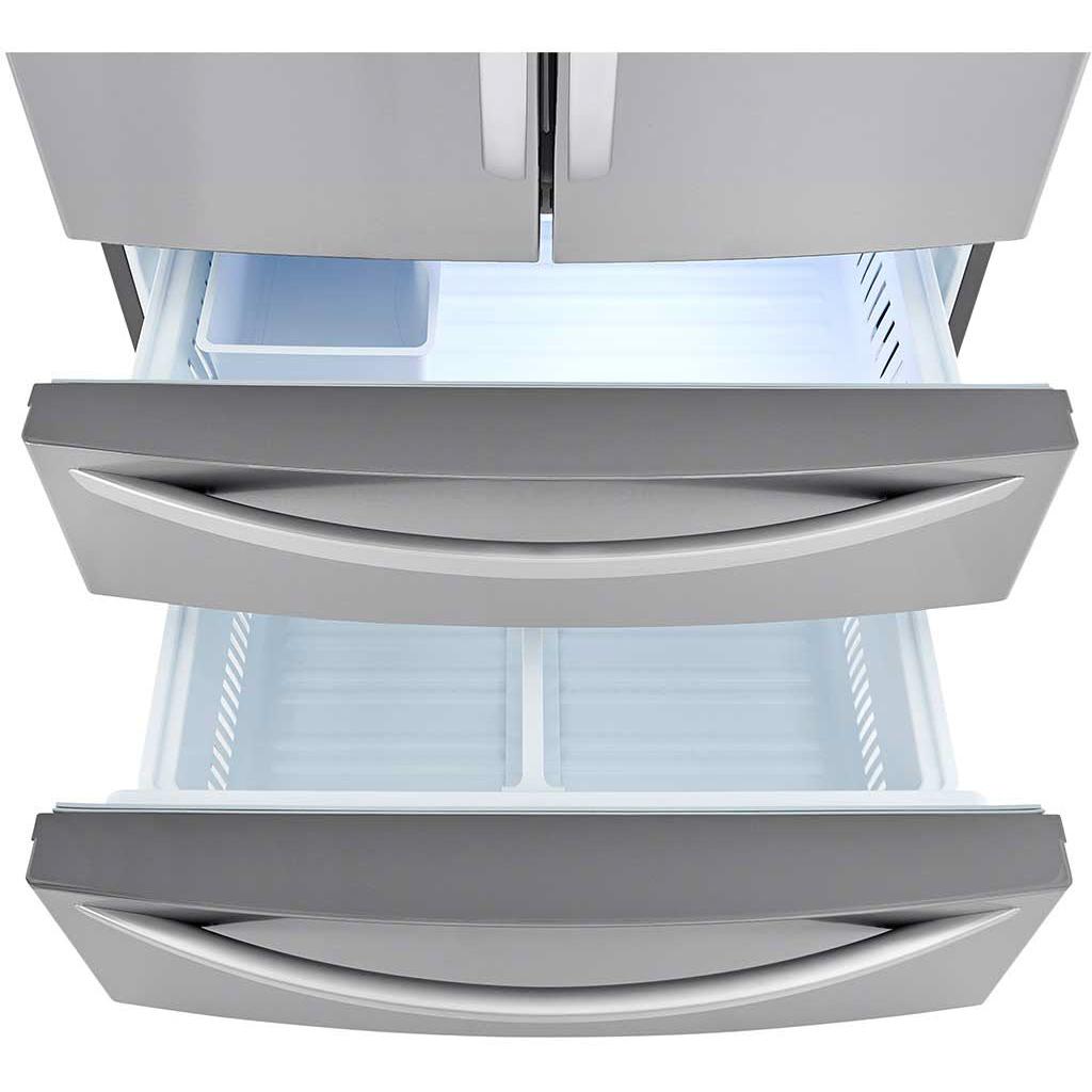 LG 36-inch, 27 cu.ft. Freestanding French 4-Door Refrigerator with SmartDiagnosis™ LMWS27626S IMAGE 6