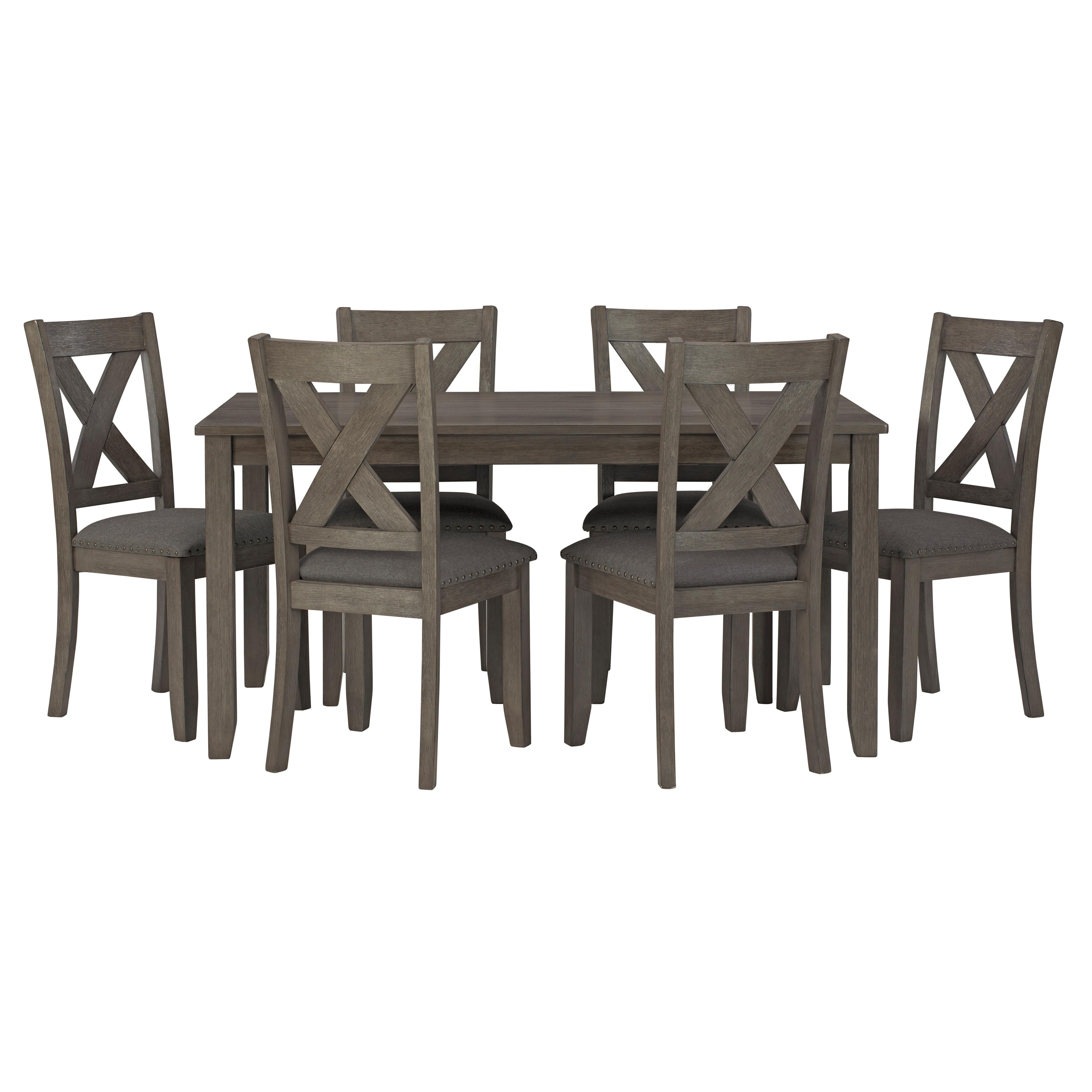 Signature Design by Ashley Caitbrook D388-425 Rectangular Dining Room Table Set IMAGE 2