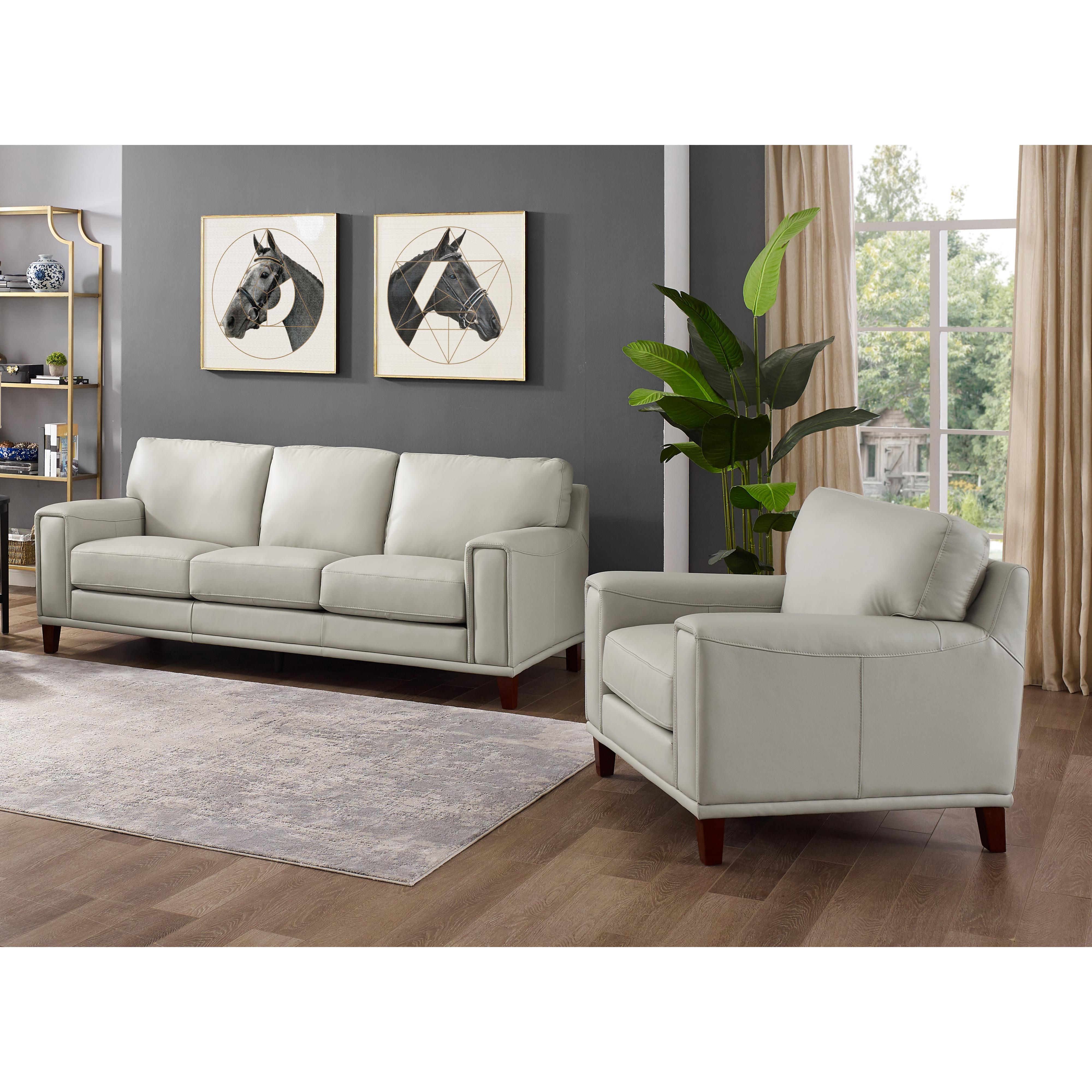 Amax Leather Harper 6982-30-2515 Sofa - Bedford Ice IMAGE 3