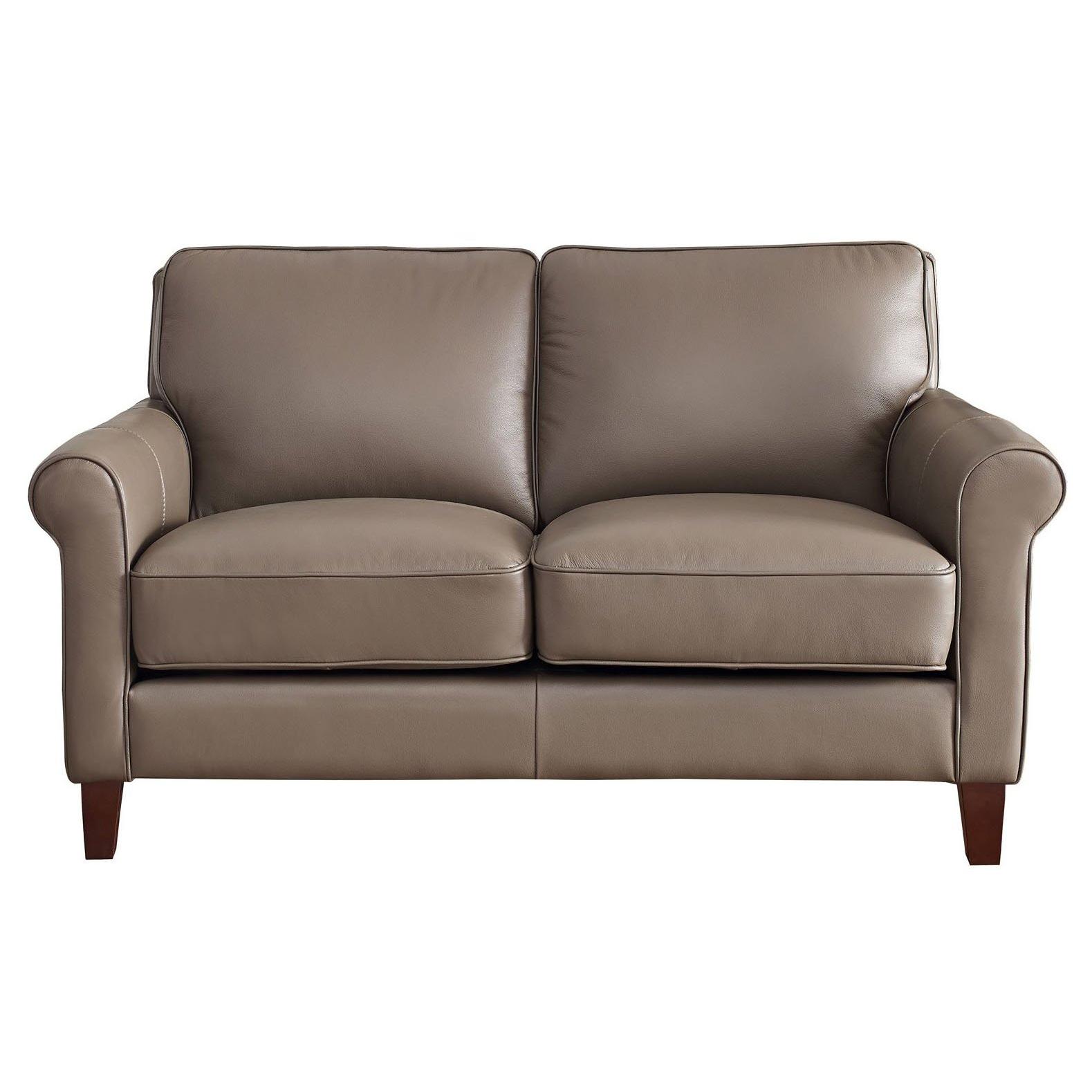 Amax Leather New London 6671-20-2518 Loveseat - Bedford Taupe IMAGE 1
