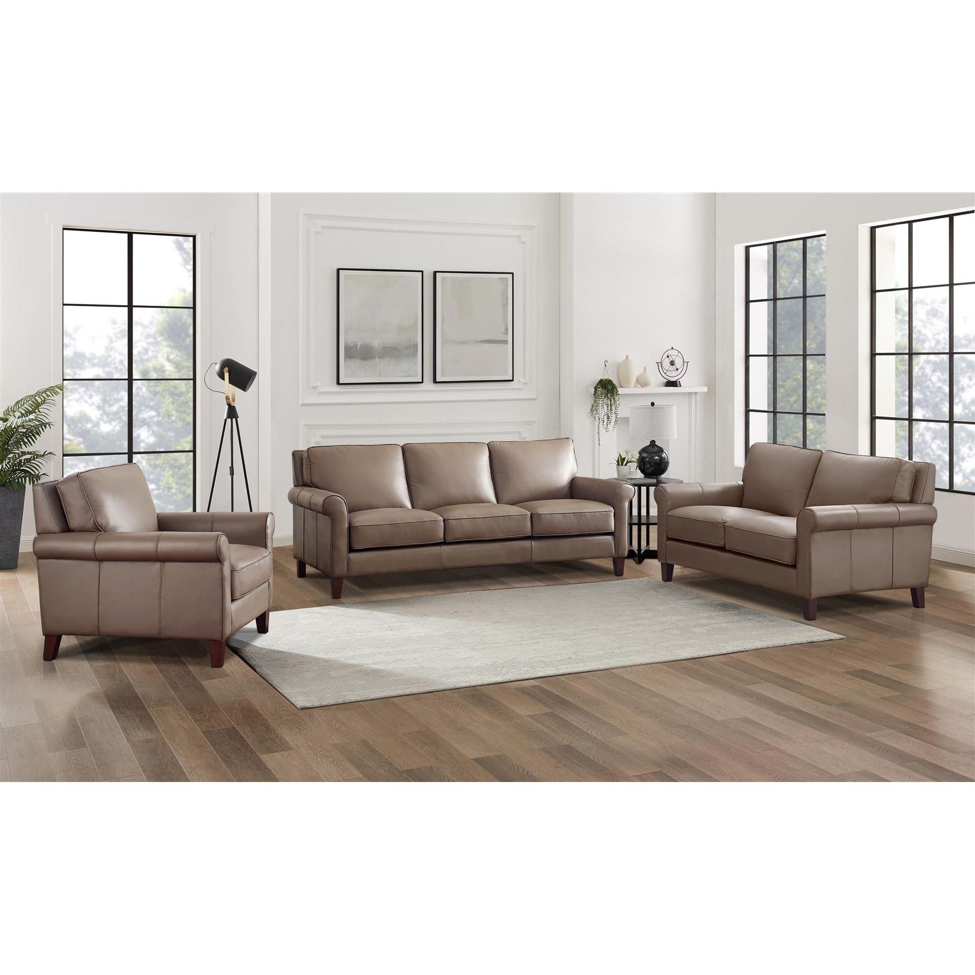 Amax Leather New London 6671-10-2518 Chair - Bedford Taupe IMAGE 3