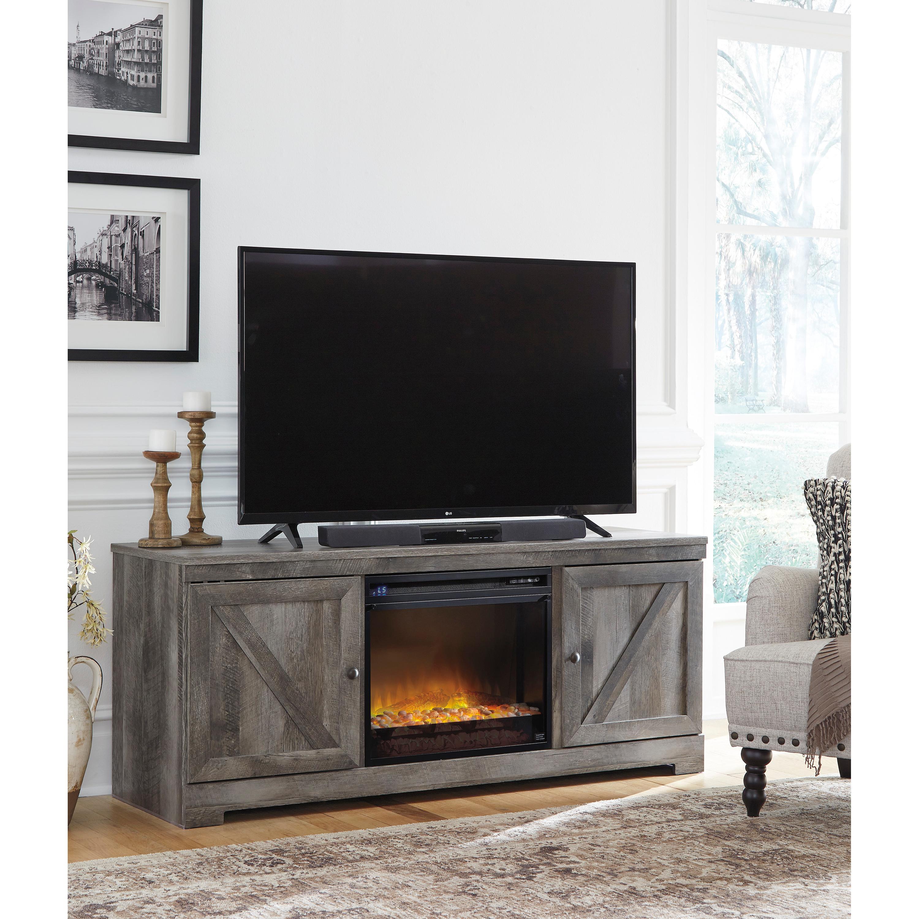 Signature Design by Ashley Wynnlow W440W4 63" TV Stand with Electric Fireplace IMAGE 2