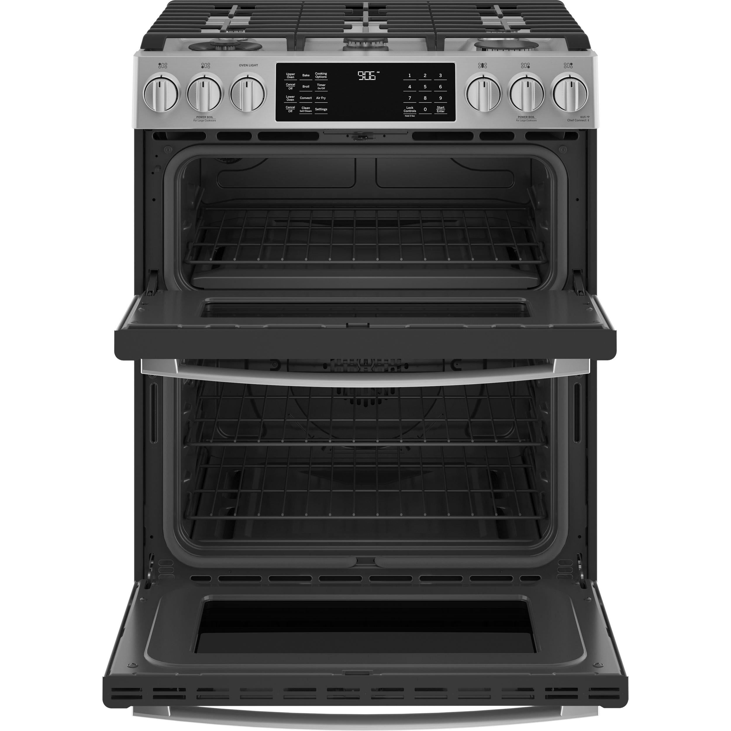 GE Profile 30-inch Slide-In Double Oven Gas Range with WiFi PCGS960YPFS IMAGE 2