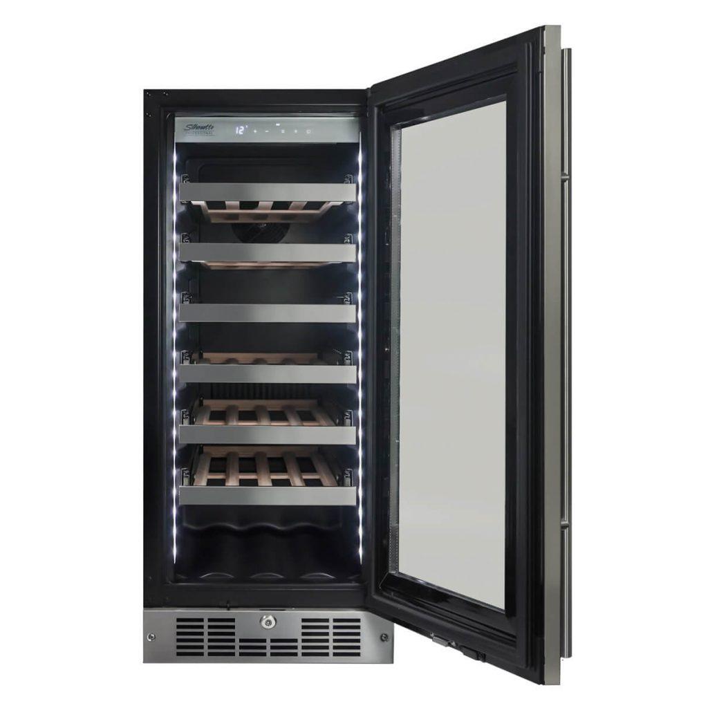Silhouette 28-Bottle Pro Series Wine Cellar with LED Lighting SPRWC031D1SS IMAGE 5