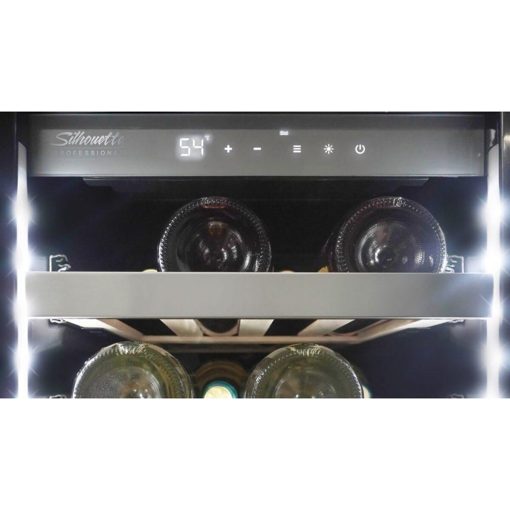 Silhouette 28-Bottle Pro Series Wine Cellar with LED Lighting SPRWC031D1SS IMAGE 6