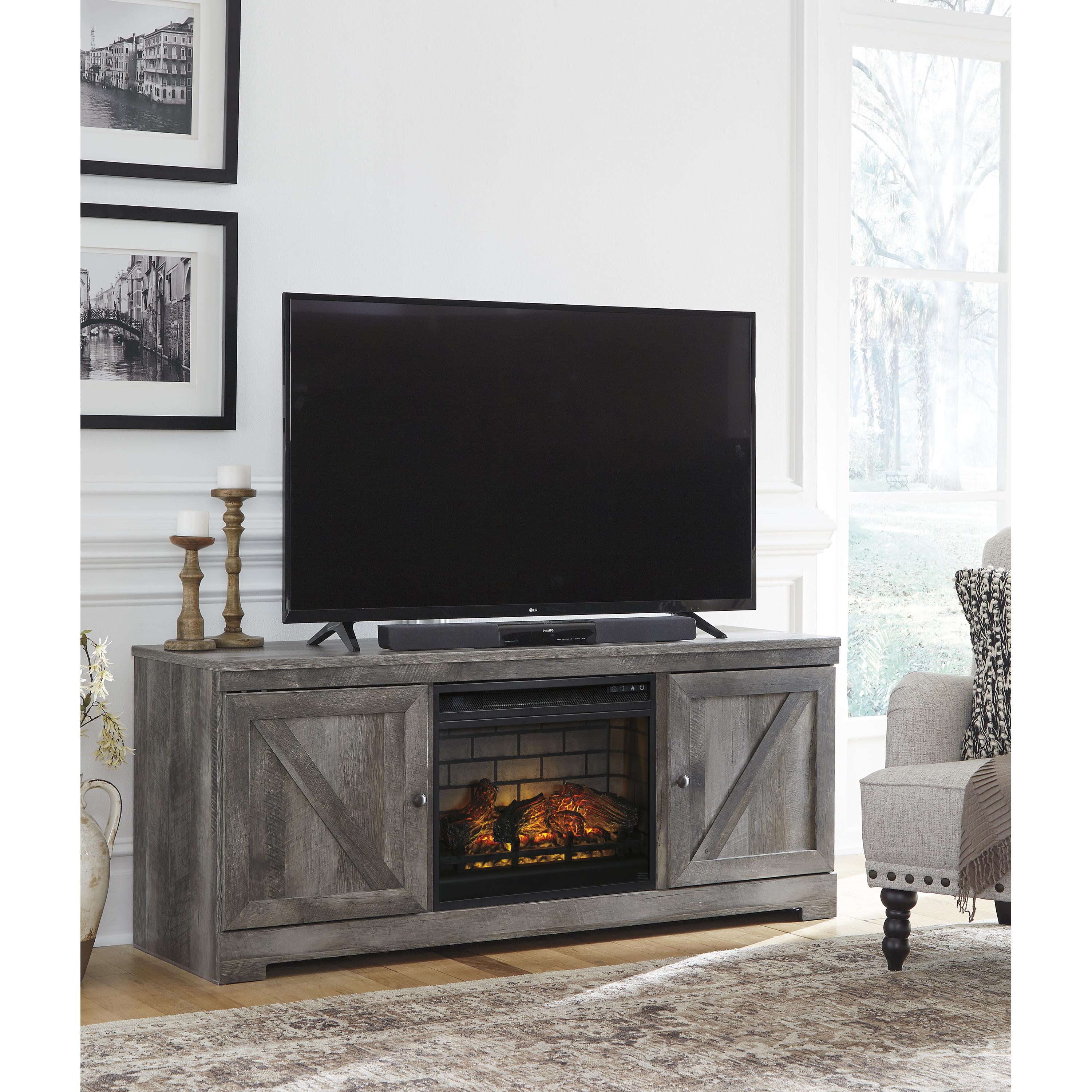Signature Design by Ashley Wynnlow W440W9 63" TV Stand with Electric Fireplace IMAGE 2