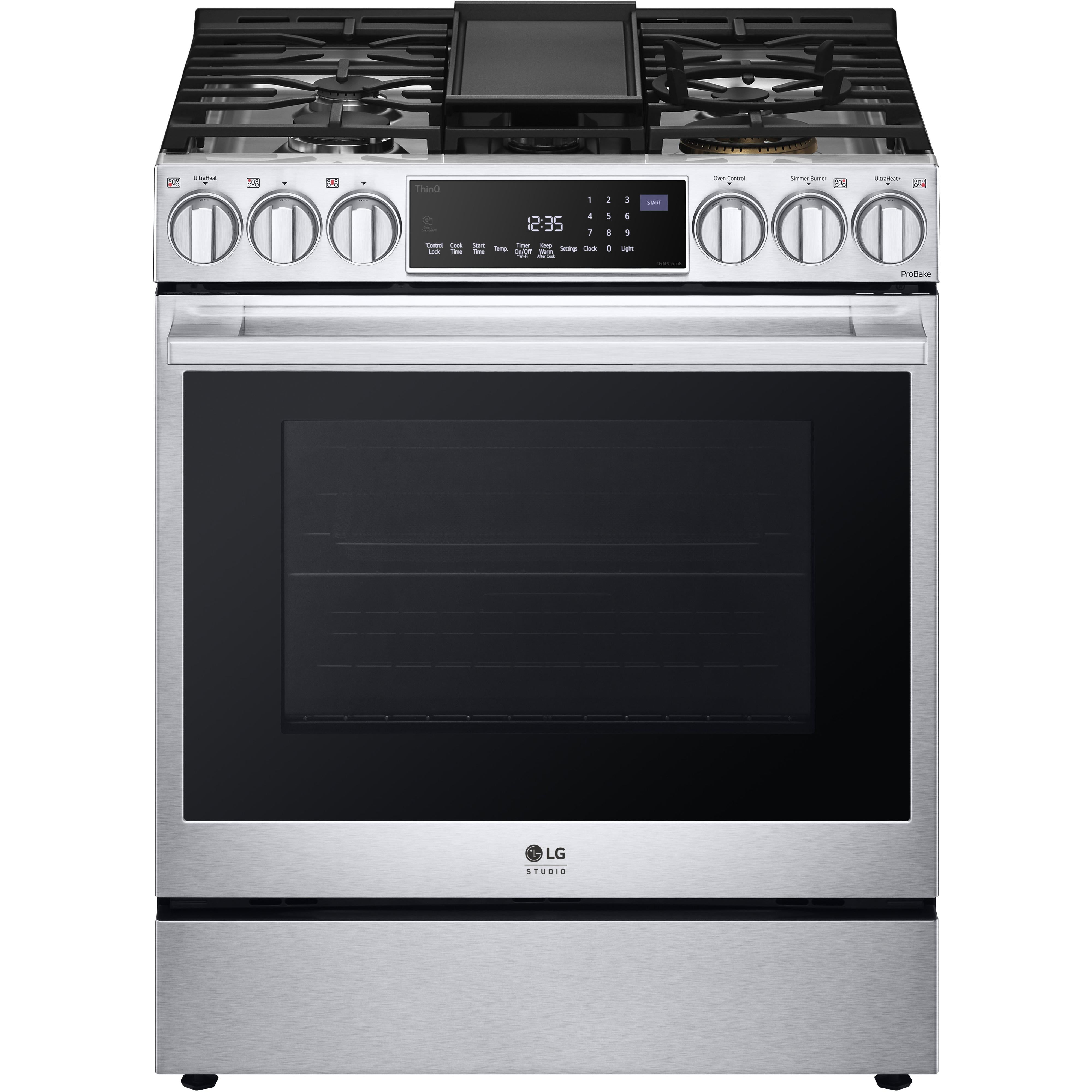 LG STUDIO Studio 30-inch Slide-in Gas Range with Convection Technology LSGS6338F IMAGE 1