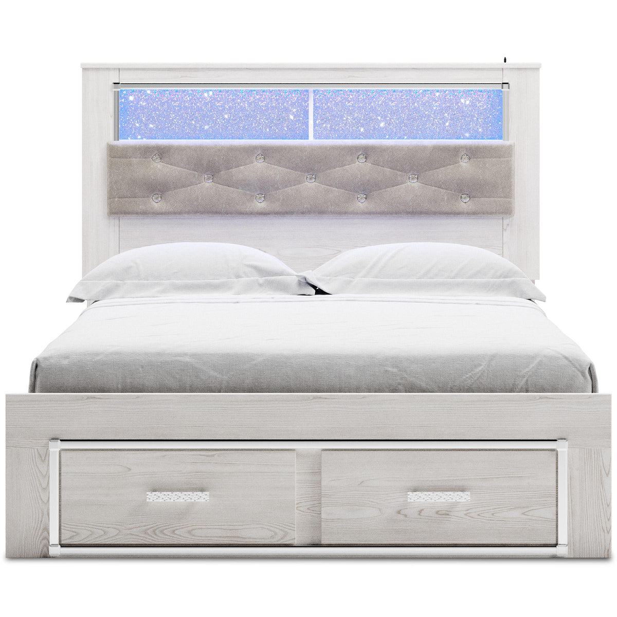Signature Design by Ashley Altyra B2640B19 Queen Upholstered Bookcase Bed with Storage IMAGE 2