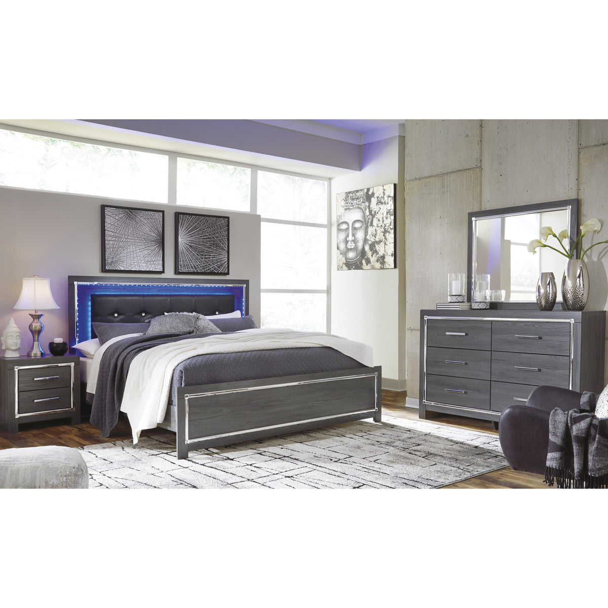 Signature Design by Ashley Lodanna B214B15 King Panel Bed IMAGE 3
