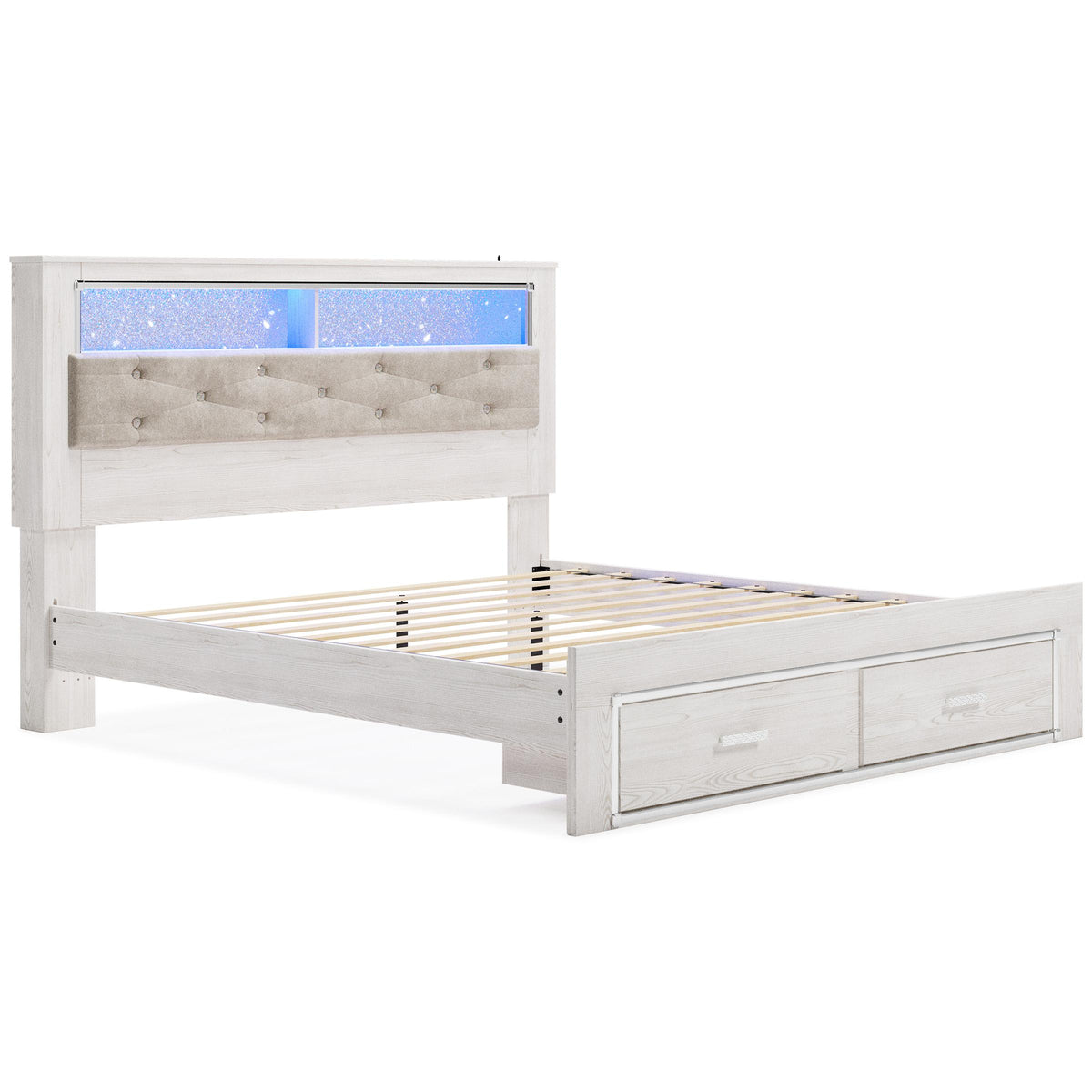 Signature Design by Ashley Altyra B2640B30 King Upholstered Bookcase Bed with Storage IMAGE 5