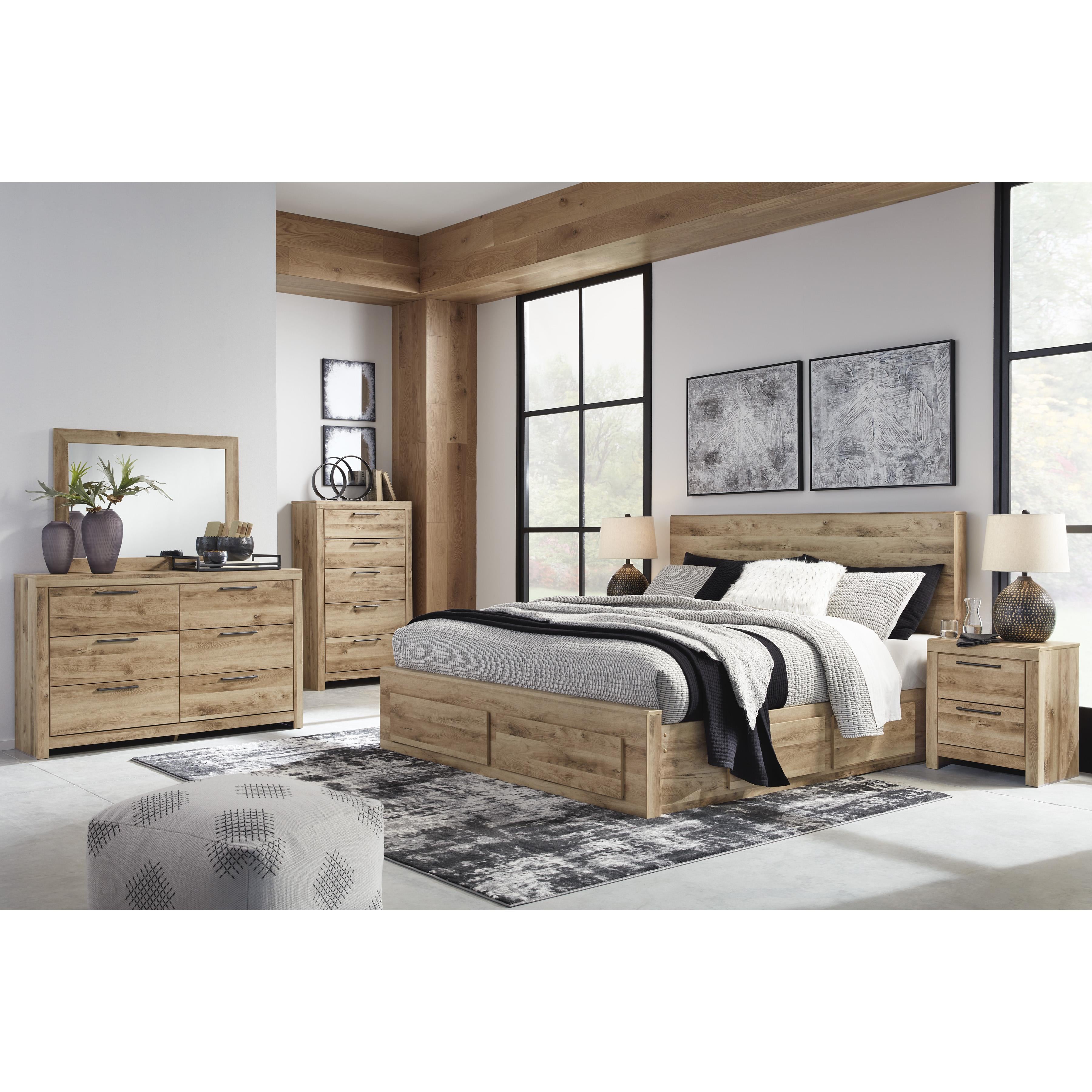 Signature Design by Ashley Hyanna B1050B8 Queen Panel Storage Bed with 2 Under Bed Storage Drawers IMAGE 6